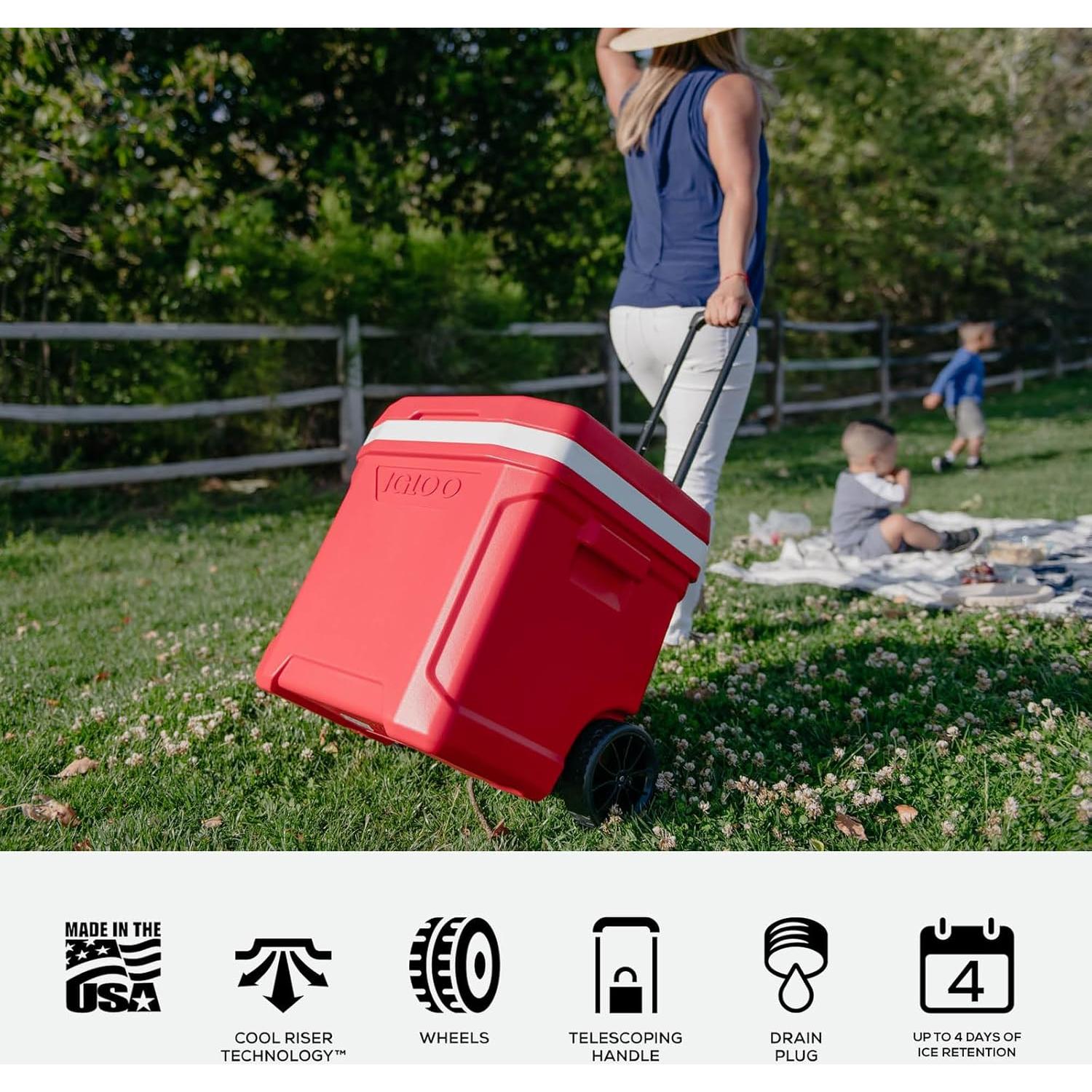 Nevera Portátil Igloo Perfil II 28 Qt Aislada con Ruedas