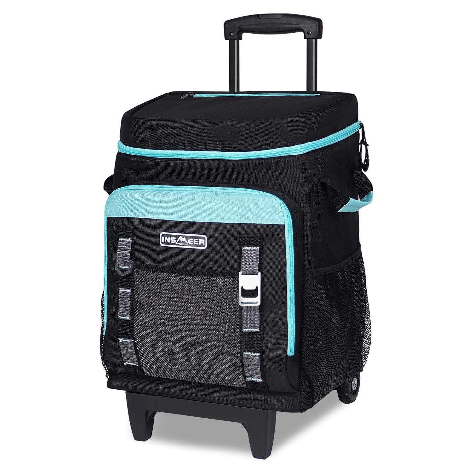 Enfriador Rodante INSMEER 50L con Ruedas y Mango Plegable