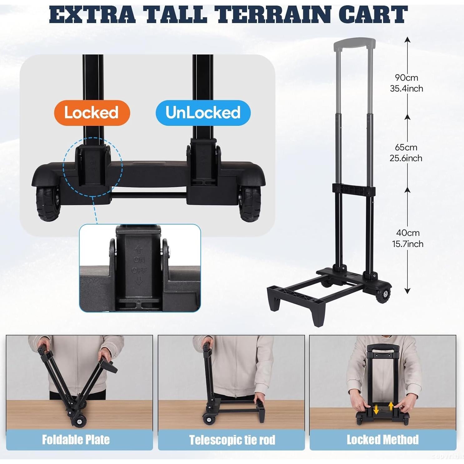 Enfriador Rodante INSMEER 50L con Ruedas y Mango Plegable