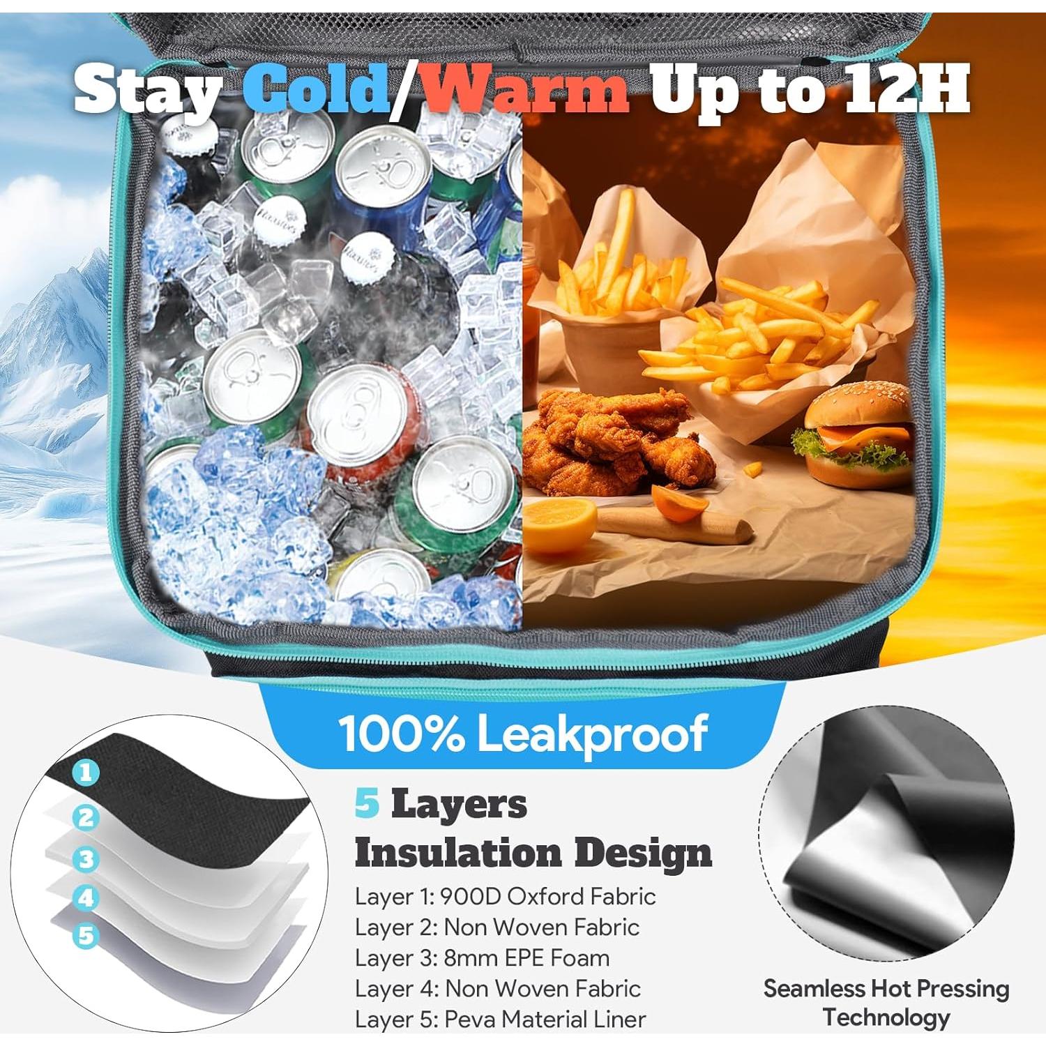 Enfriador Rodante INSMEER 50L con Ruedas y Mango Plegable