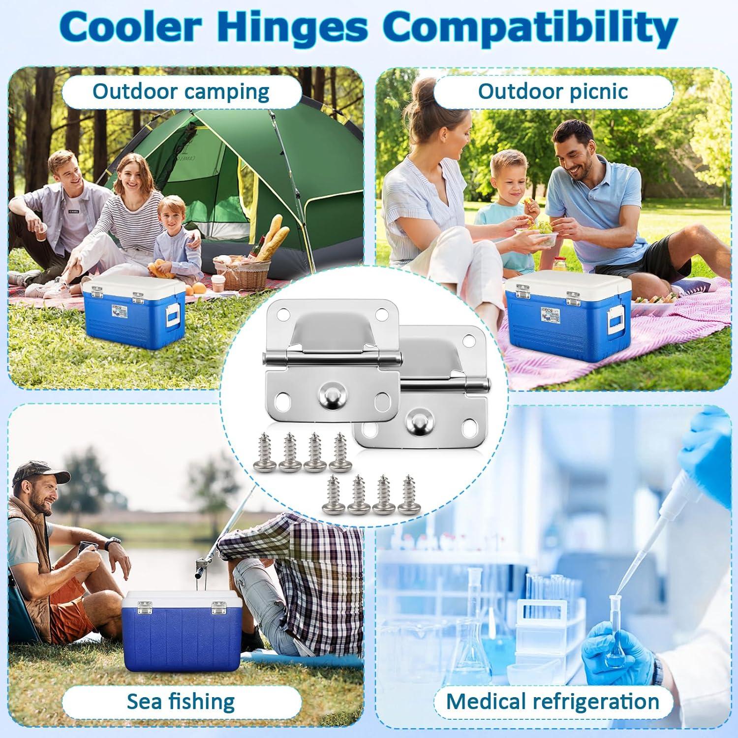 Bisagras de Acero Inoxidable PWEOW para Neveras Coleman