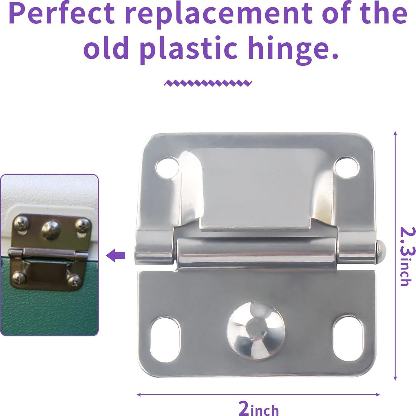 Juego de bisagras de acero inoxidable Pokin para enfriadores