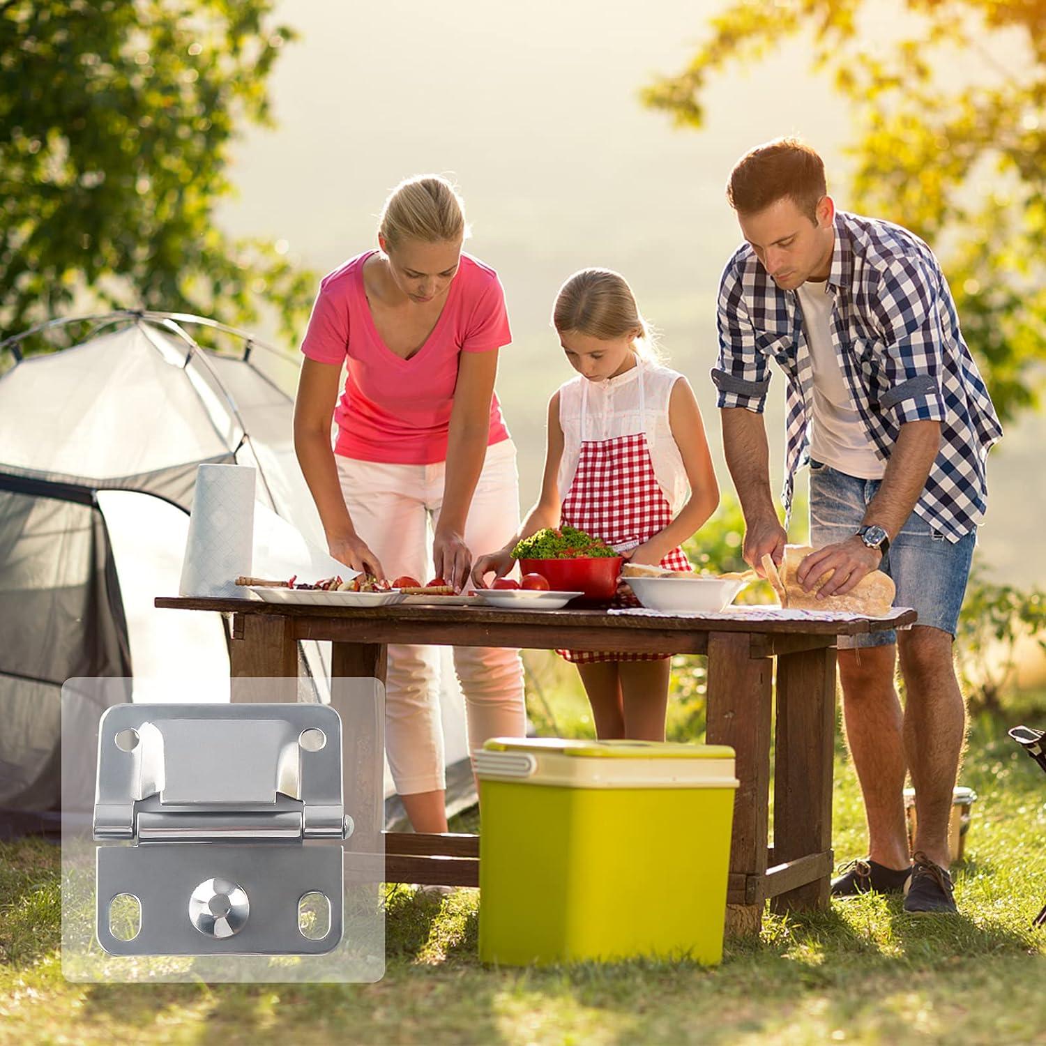 Juego de bisagras de acero inoxidable Pokin para enfriadores