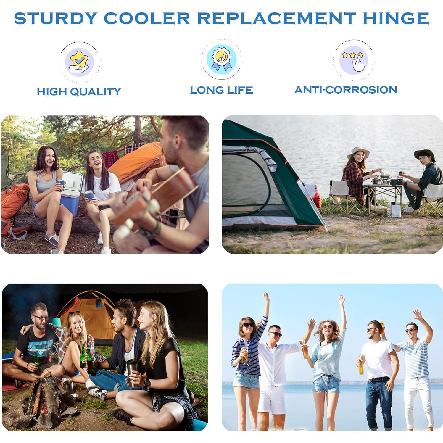 Juego de Bisagras de Acero Inoxidable VEEBELL para Cooler Coleman