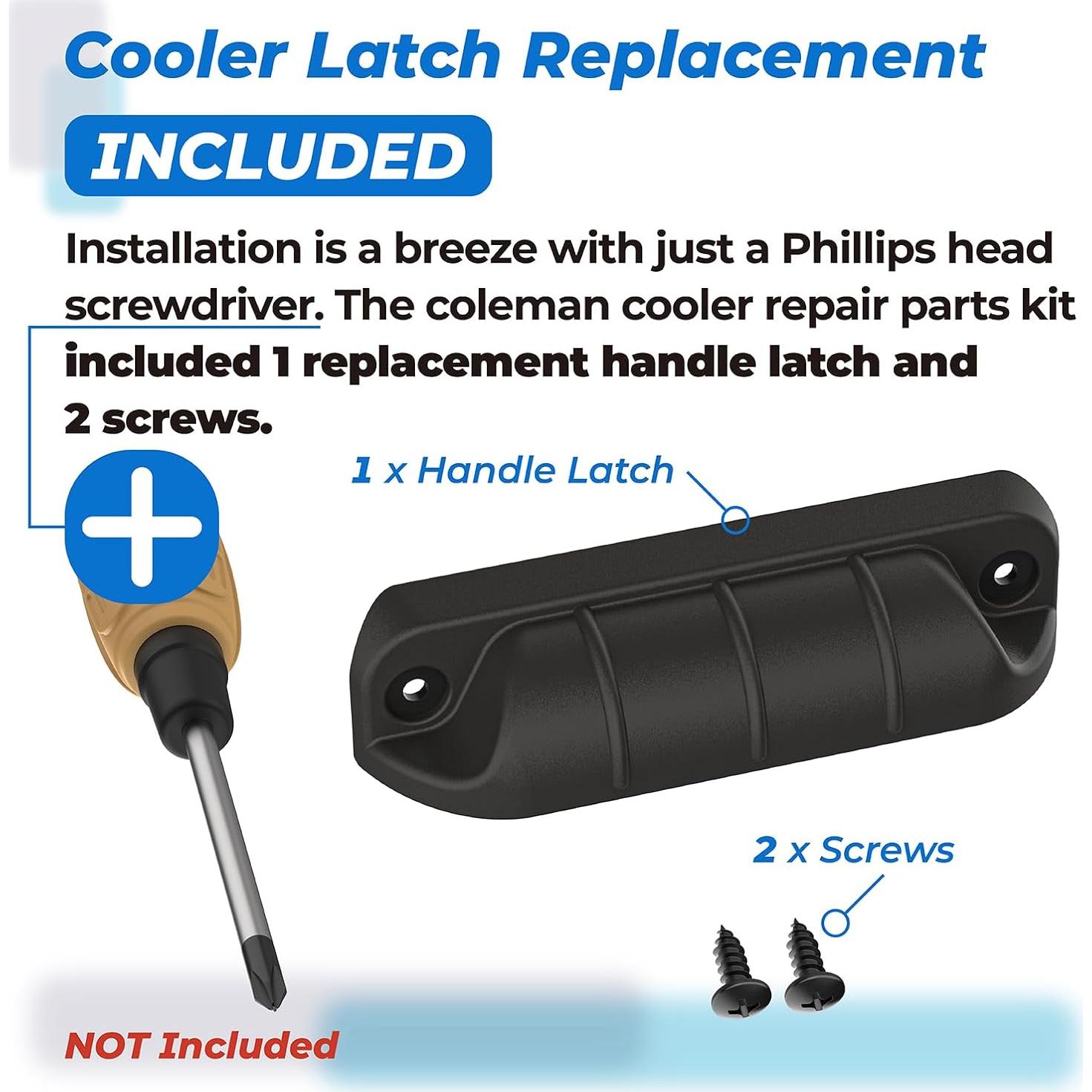 Pestillo de Reemplazo para Enfriador Coleman 54 Qt Negro