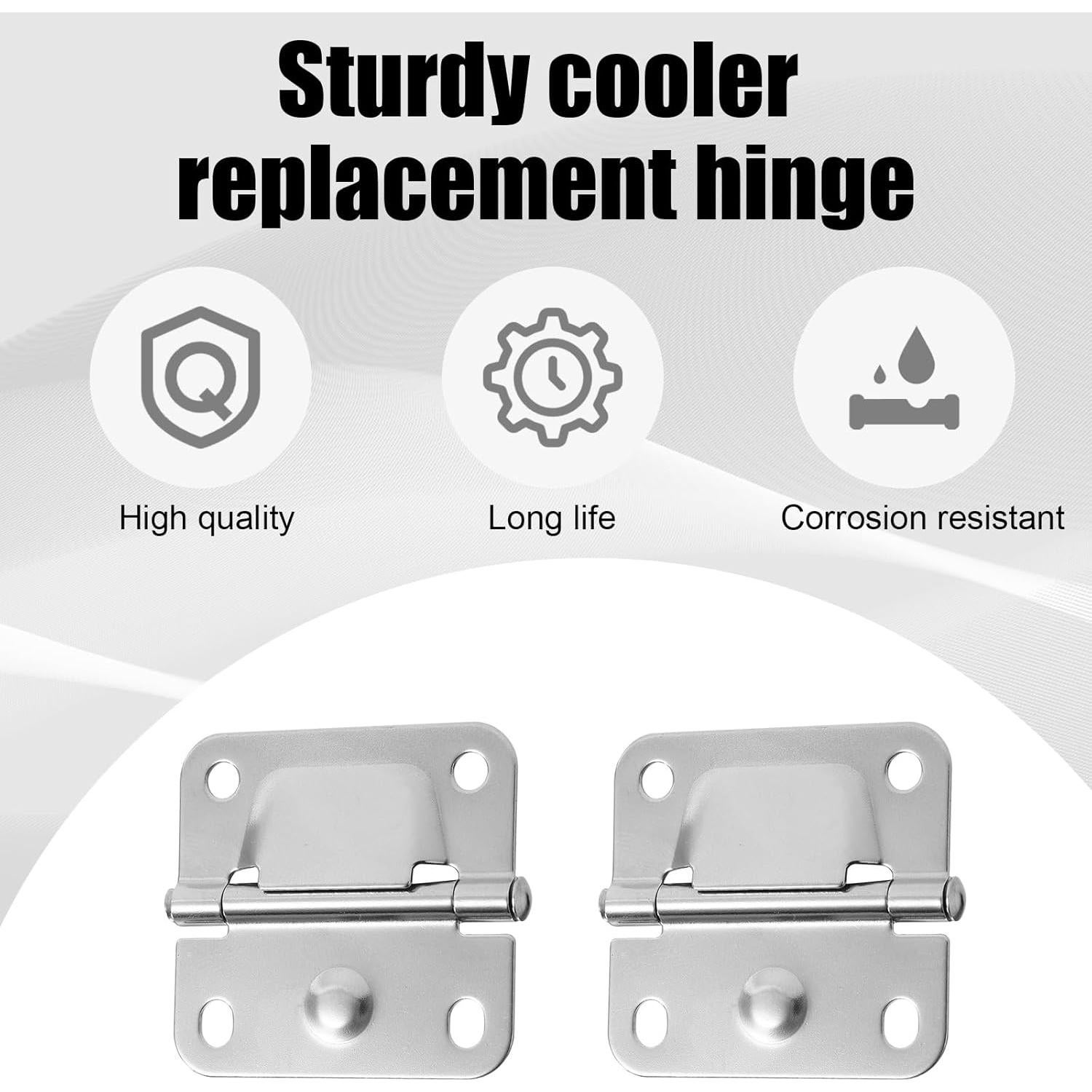 2 Bisagras de Acero Inoxidable Gosknor para Cooler 5.2x4.7cm