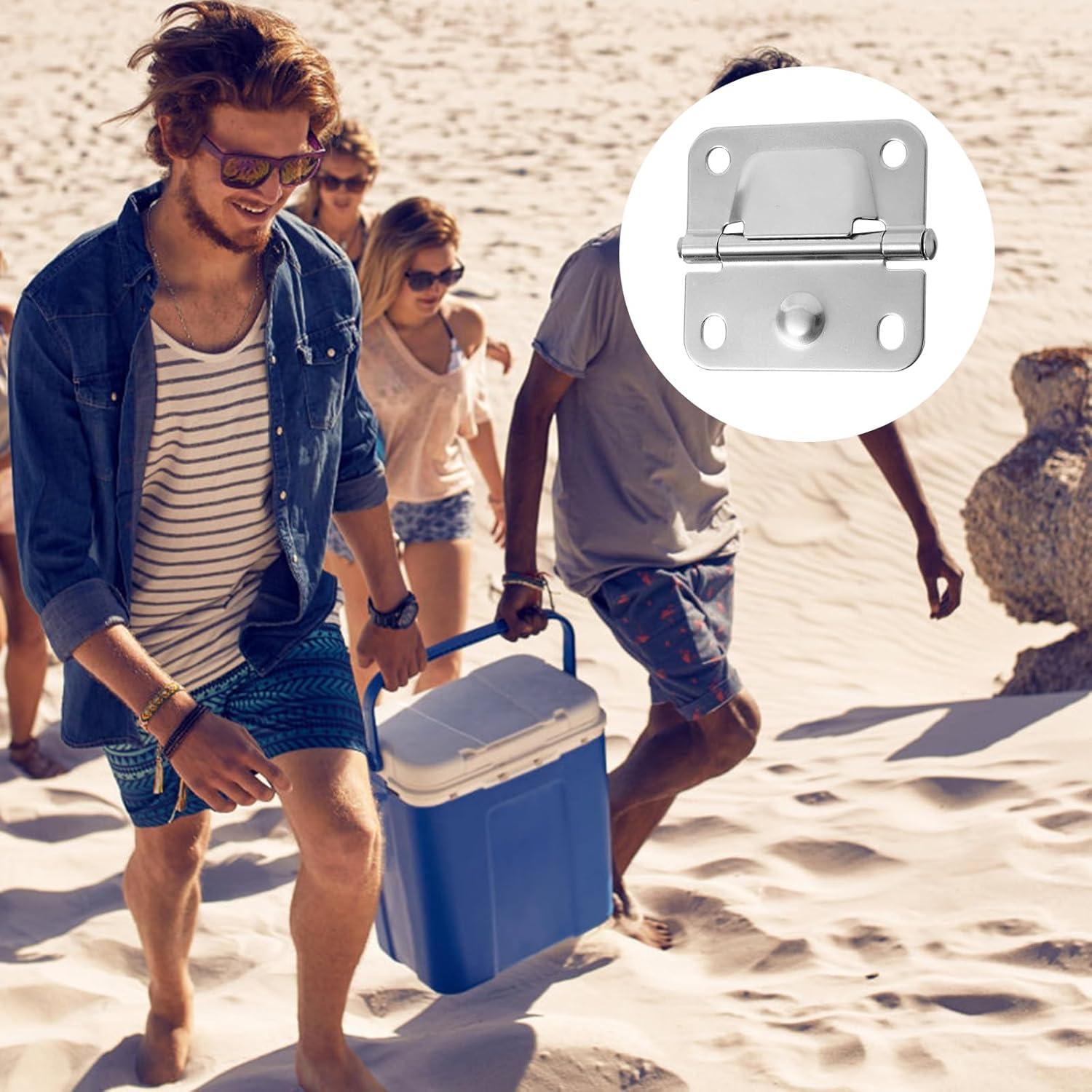 2 Bisagras de Acero Inoxidable Gosknor para Cooler 5.2x4.7cm