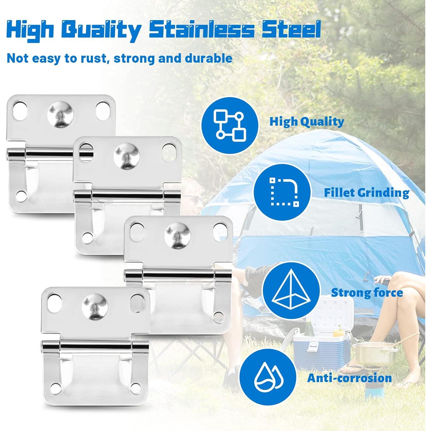 Bisagras de Acero Inoxidable Alocs para Cooler Coleman - Paquete de 4