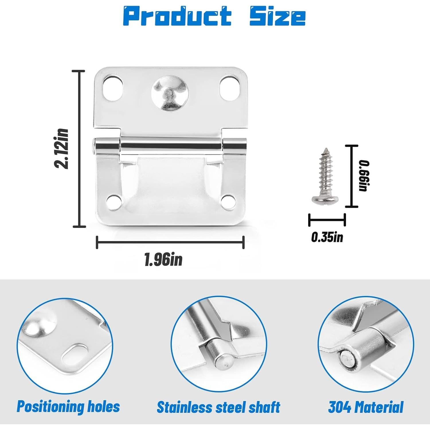 Bisagras de Acero Inoxidable Alocs para Cooler Coleman - Paquete de 4