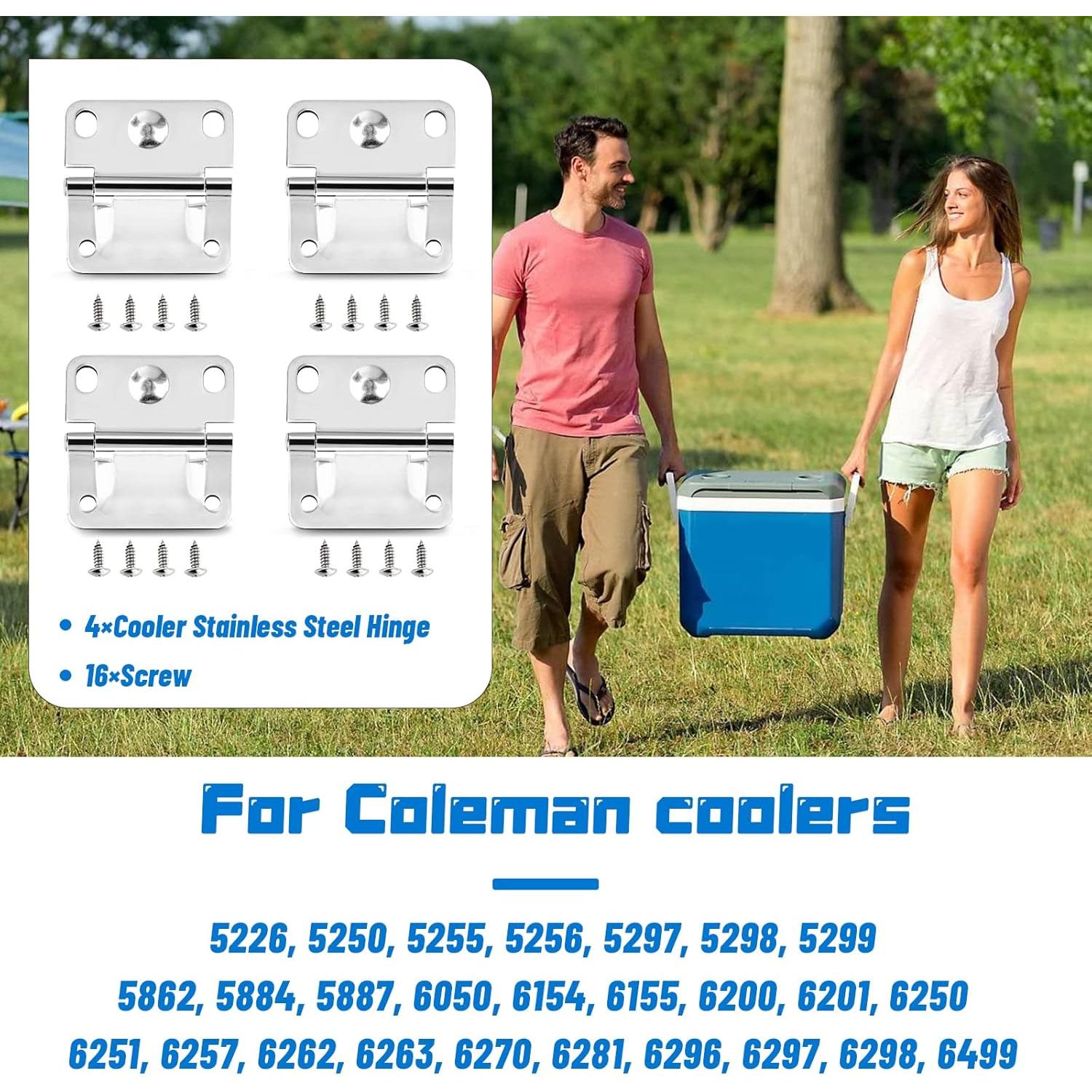 Bisagras de Acero Inoxidable Alocs para Cooler Coleman - Paquete de 4