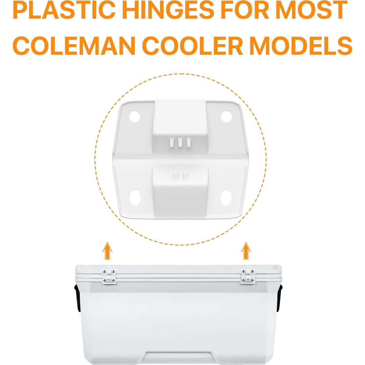 Kit de Bisagras de Plástico LBB-Parts para Enfriadores Coleman - 4 Piezas