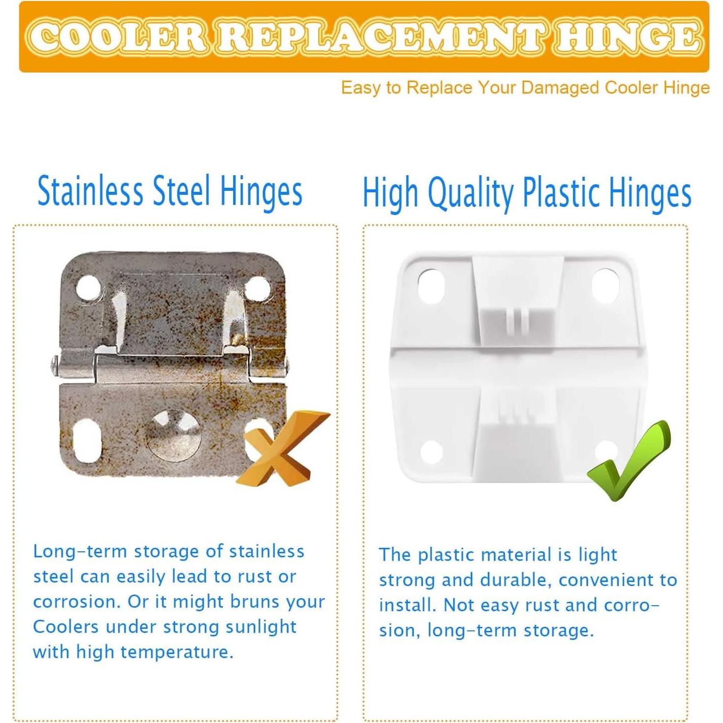 Bisagras de plástico para enfriadores Coleman 5226-5299 - 2 unidades