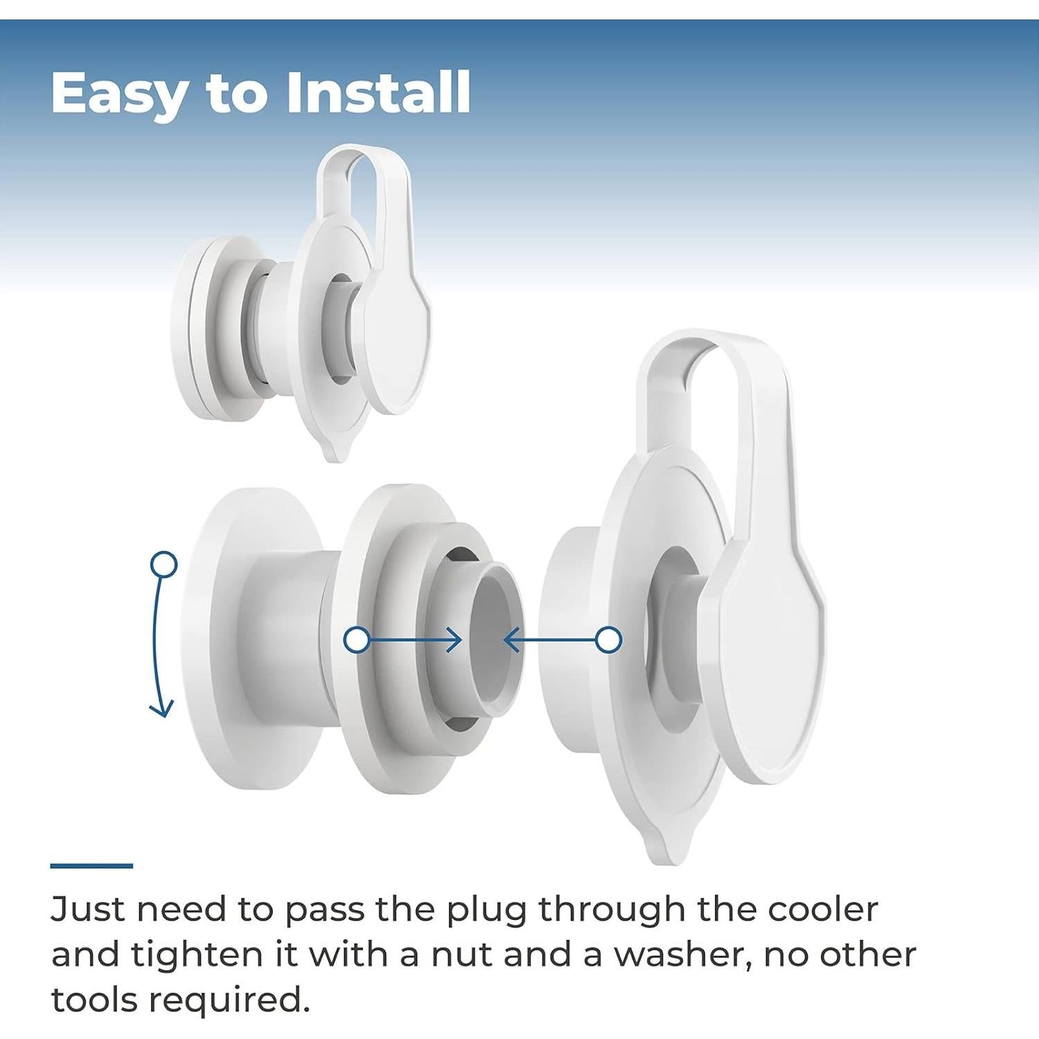 Tapón de Drenaje Estándar Pokin para Enfriadores Coleman - 2.54 cm
