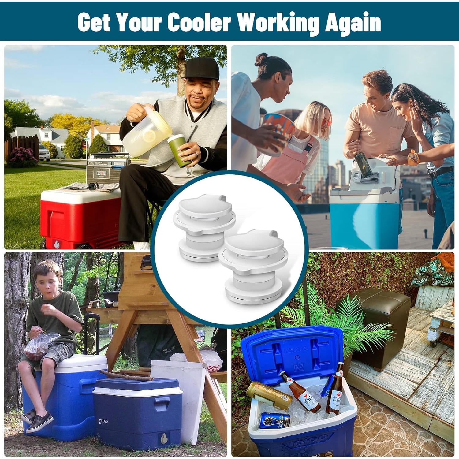 Reemplazo Tapón Drenaje Cooler Coleman Hasanbar - Paquete 2