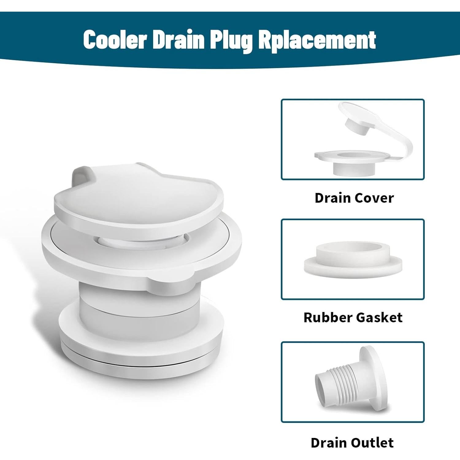 Reemplazo Tapón Drenaje Cooler Coleman Hasanbar - Paquete 2