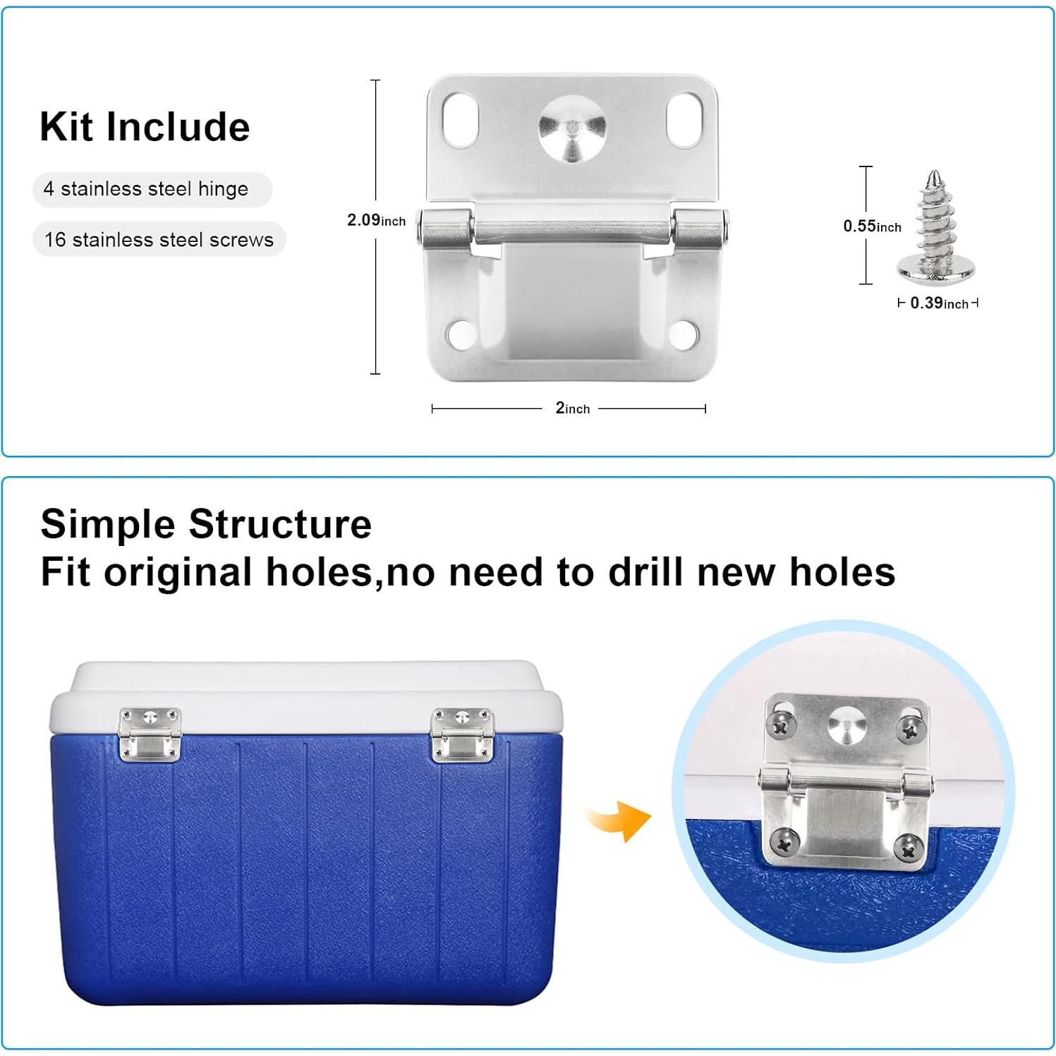 Bisagras de Reemplazo para Enfriador Coleman Kscjdg - Acero Inoxidable