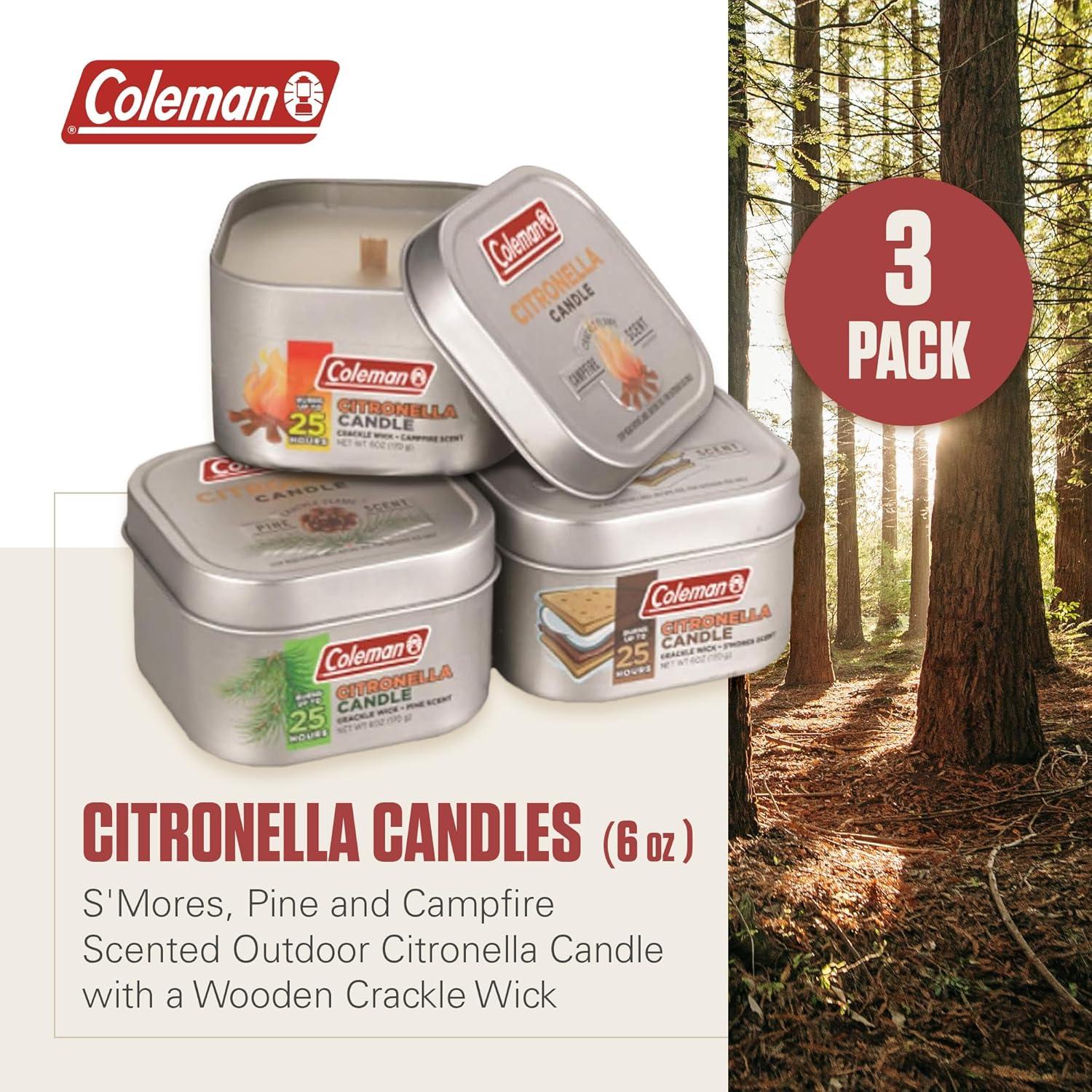 Set de 3 Velas de Citronela Aromatizadas Coleman 170g