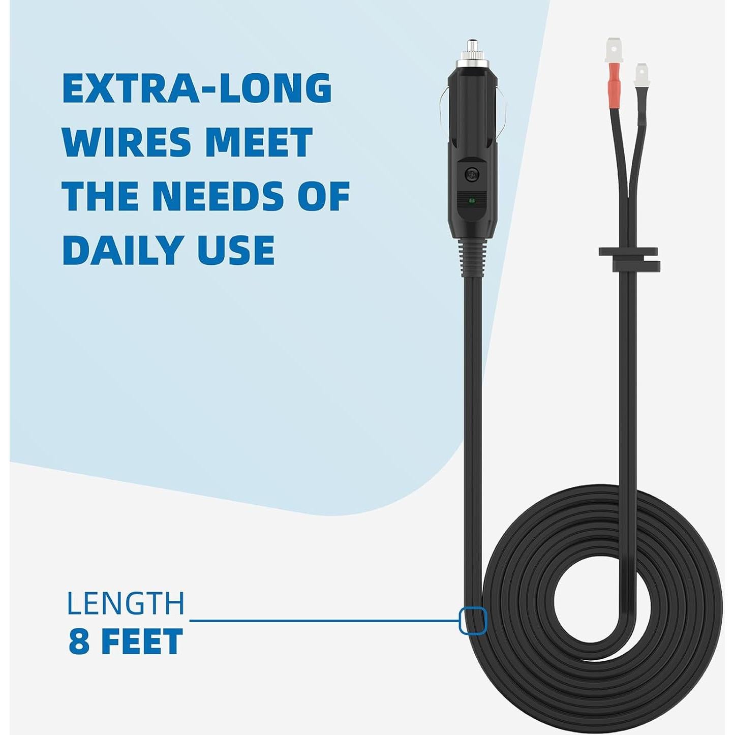 Adaptador de Cable de Alimentación 12V Coleman 2.44m con Fusible