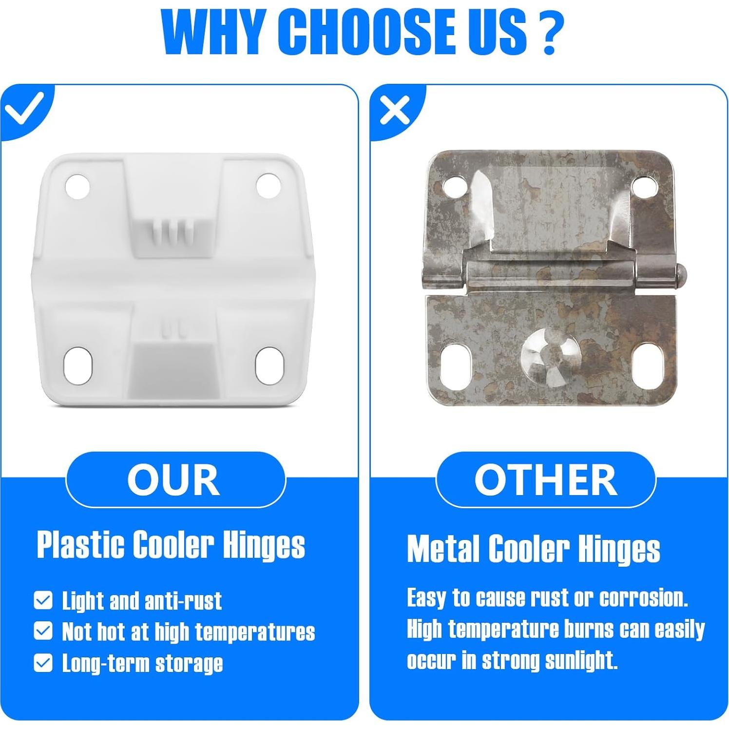 Bisagras de Reemplazo para Enfriador Coleman Xtreme - 6 Piezas