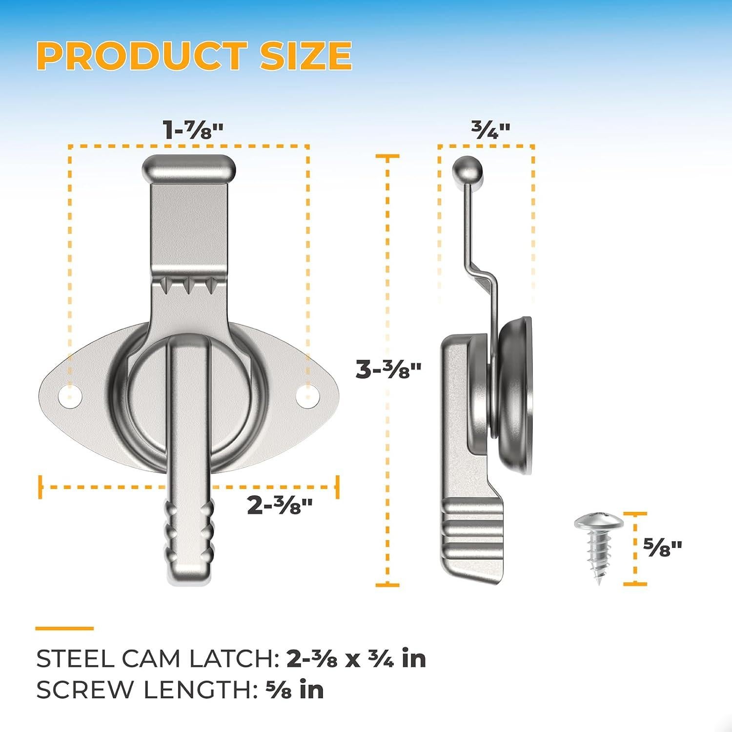 Cierre de Cámara de Acero Inoxidable Pokin para Nevera Coleman 54 Qt