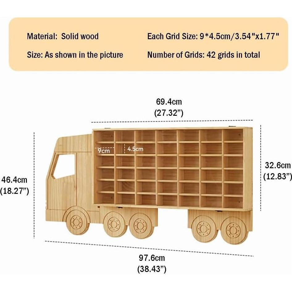 Estante de Juguetes Wasaiggon para 42 Coches 1/64 Madera