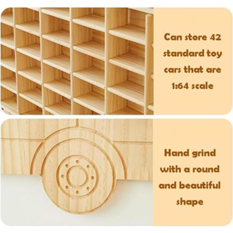 Estante de Juguetes Wasaiggon para 42 Coches 1/64 Madera