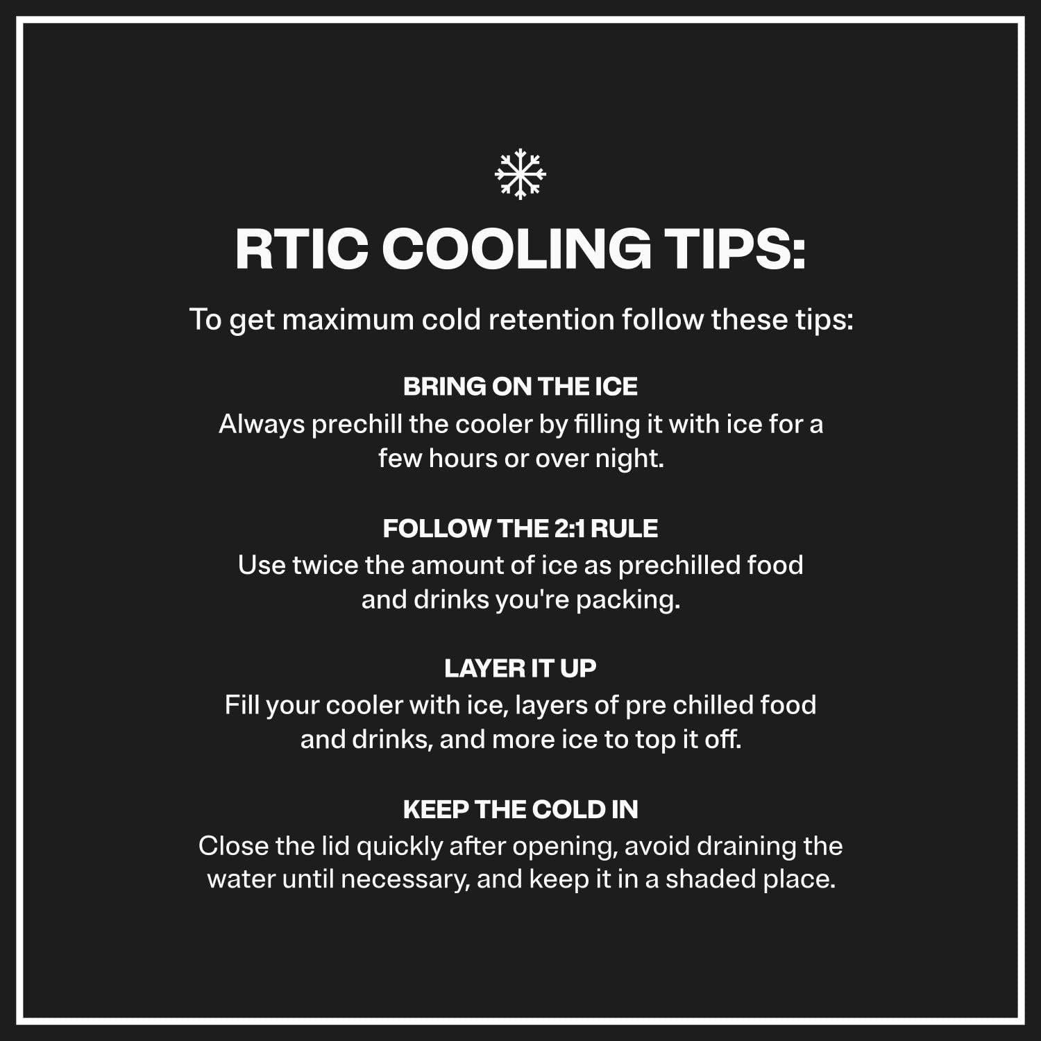 Cooler Aislado RTIC 45 QT Ultra Resistente para Camping y Playa