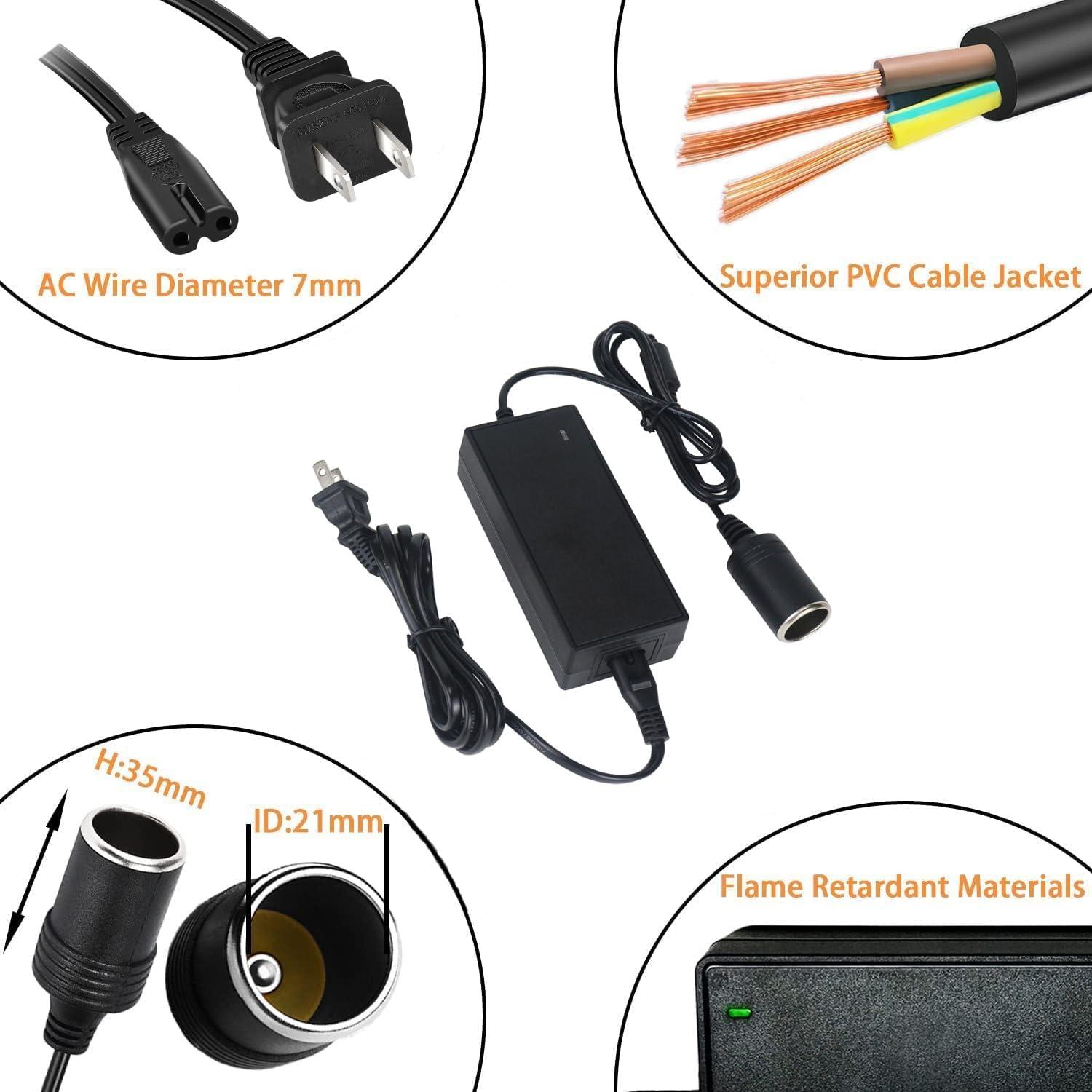 Convertidor AC/DC 12V 5A HUZUM para enfriador Coleman 5232D640T