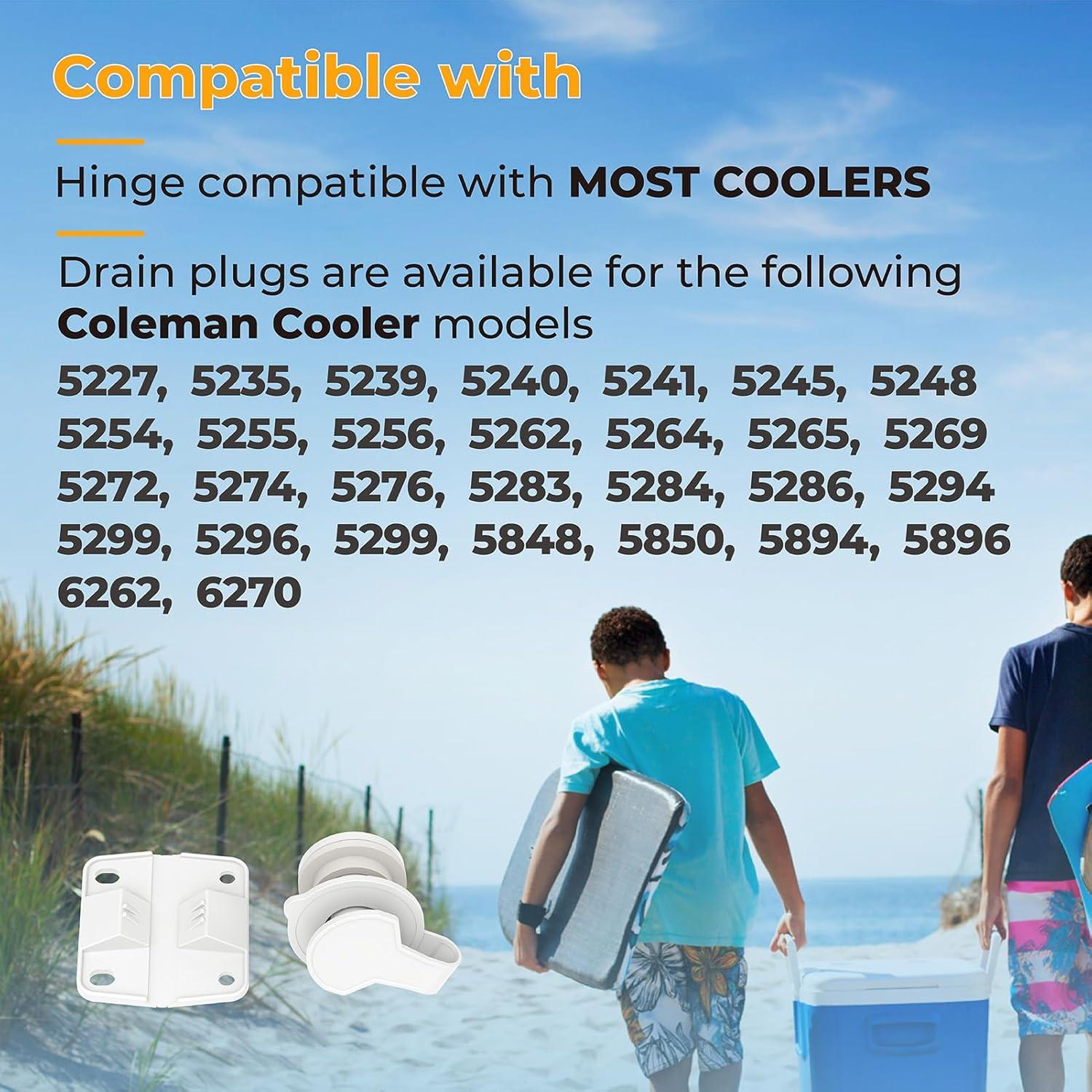 Kit de Reemplazo Cooler Coleman Pokin - Tapón, Bisagras y Tornillos