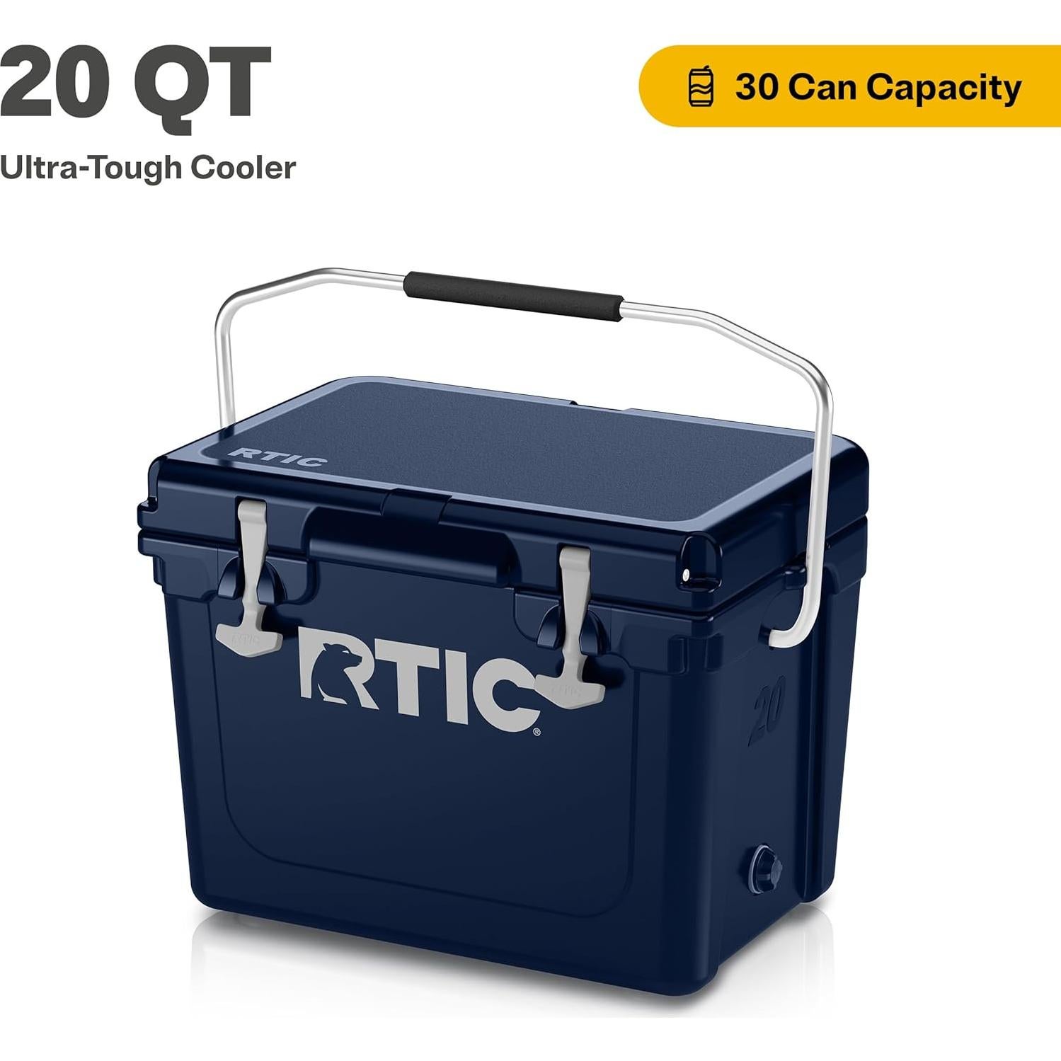 Cooler Aislado RTIC 20QT Marino para Camping y Playa