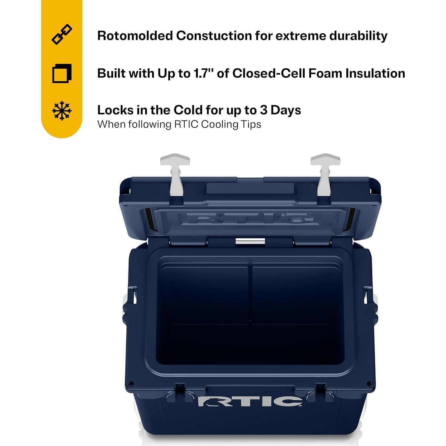 Cooler Aislado RTIC 20QT Marino para Camping y Playa