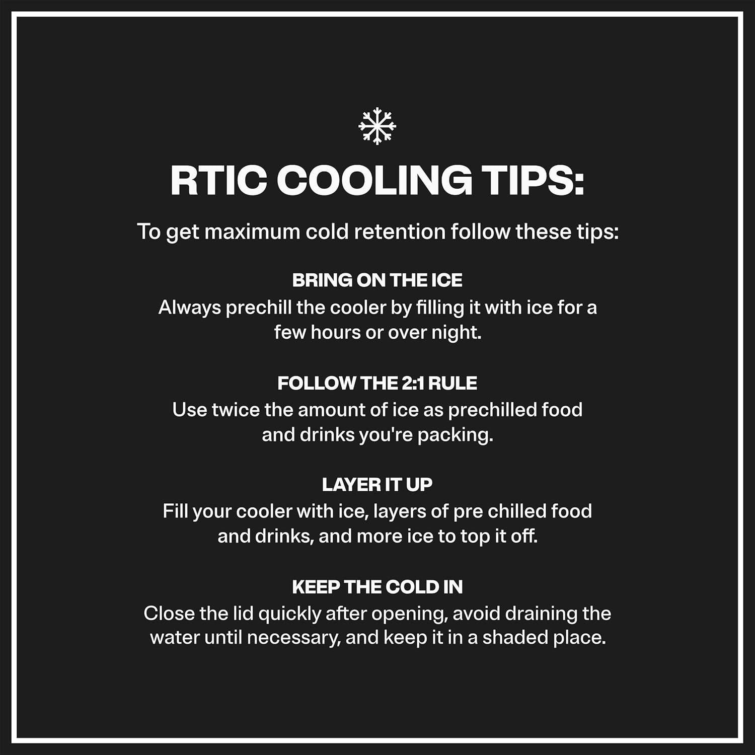 Cooler Aislado RTIC 20QT Marino para Camping y Playa