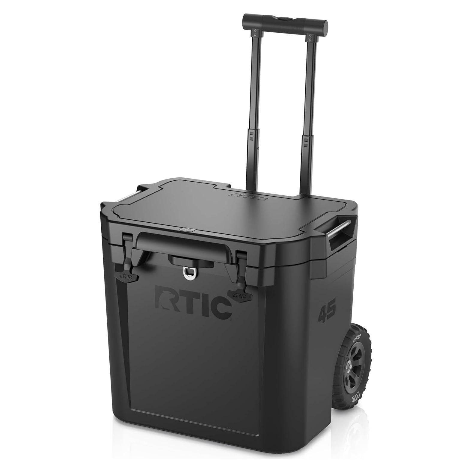 Enfriador RTIC 45 QT Ultra Resistente con Ruedas - Negro