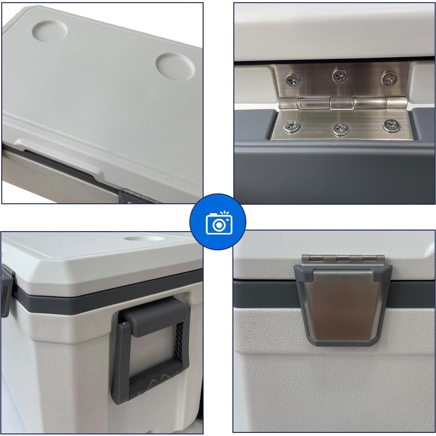 Enfriador de Camping BRZSACR 45L Portátil con Ruedas y Aislamiento