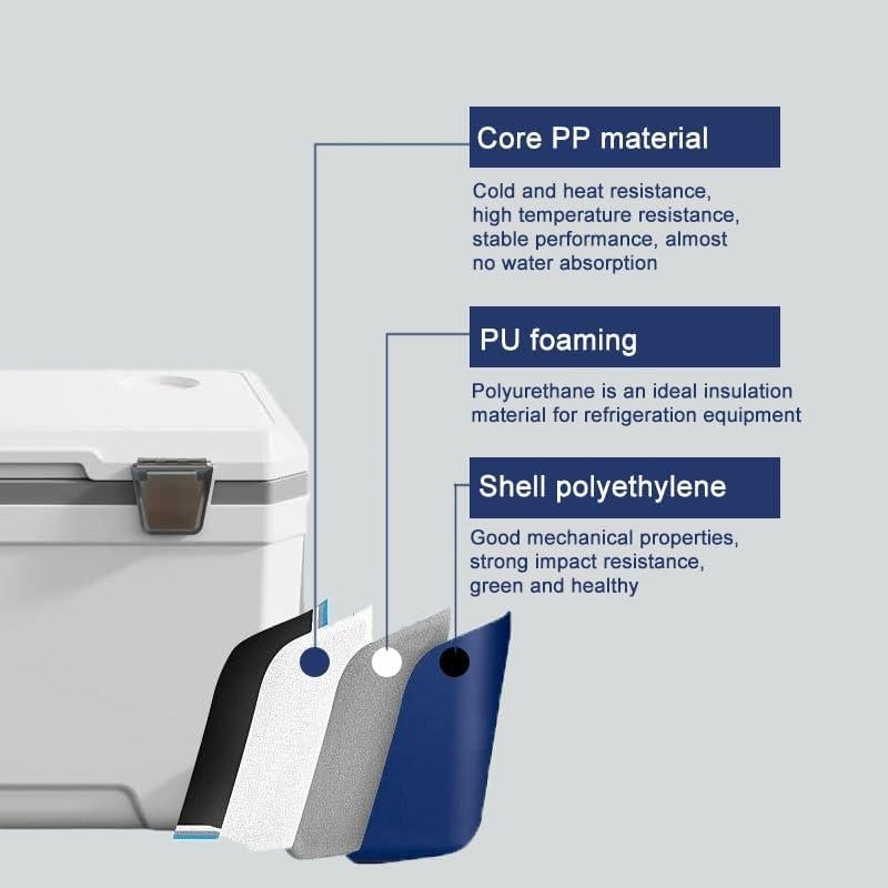 Enfriador de Camping BRZSACR 45L Portátil con Ruedas y Aislamiento