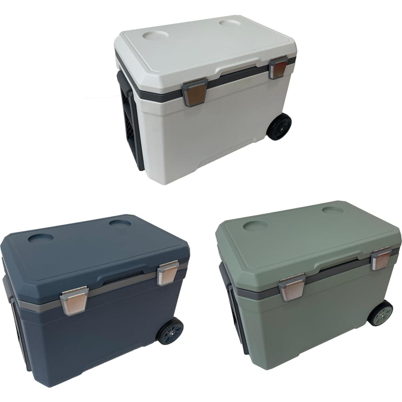 Enfriador de Camping BRZSACR 45L Portátil con Ruedas y Aislamiento