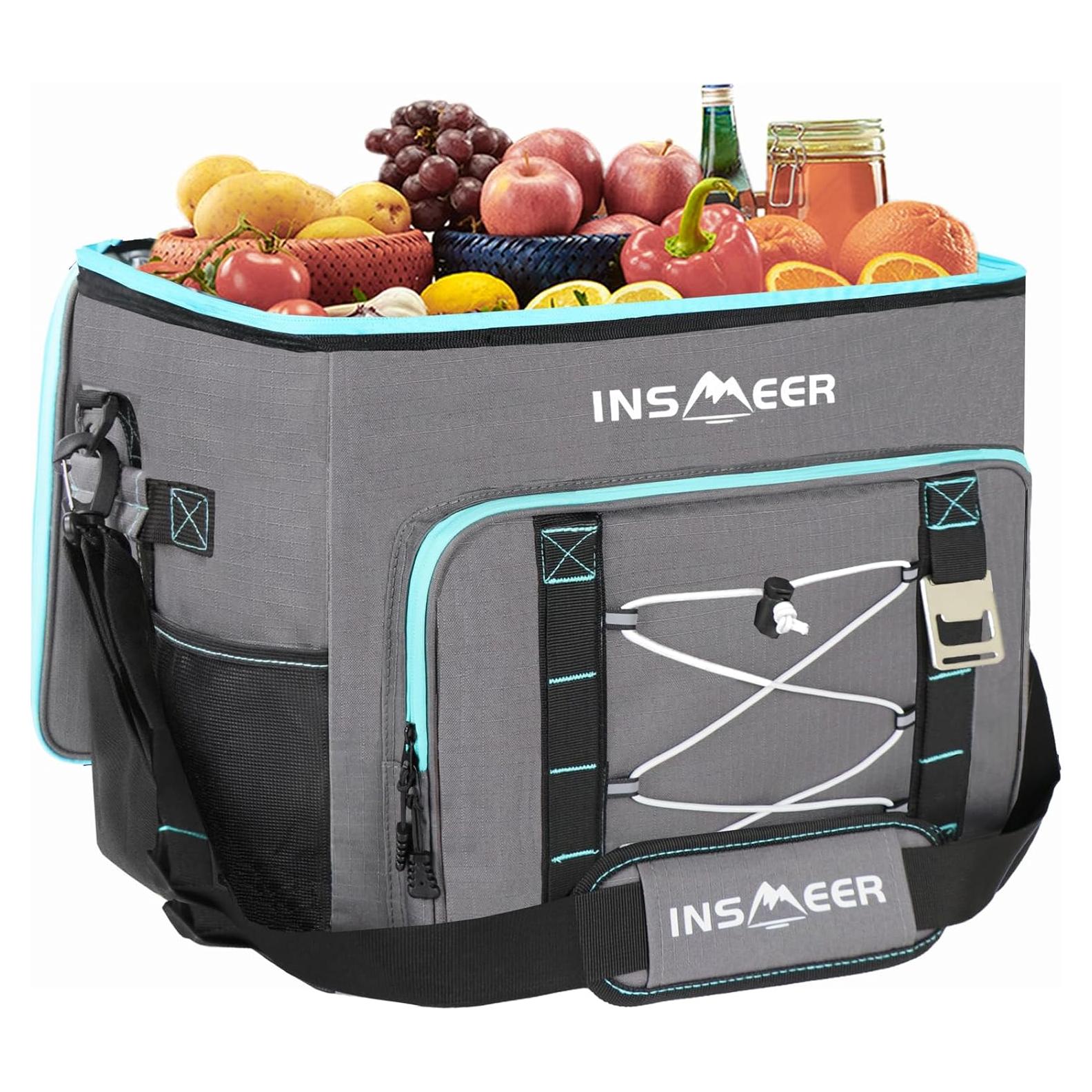 Bolsa Térmica Aislada INSMEER 55L Portátil para Camping