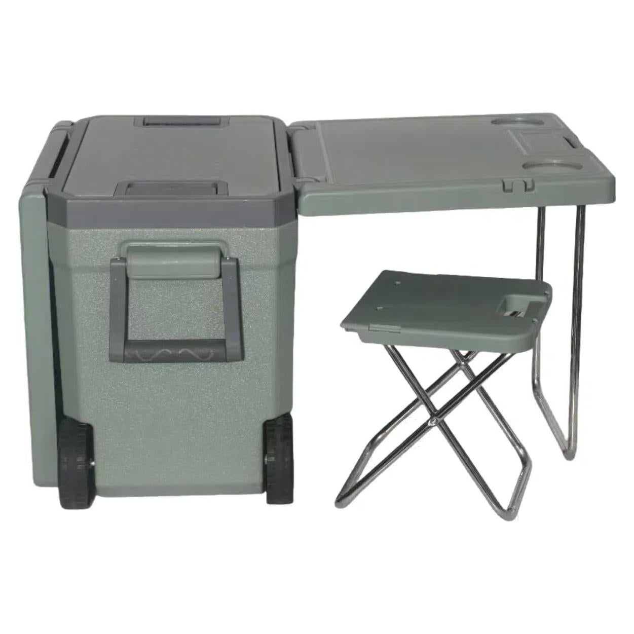 Caja de Enfriamiento Portátil BRZSACR 32L Verde Gris para Camping