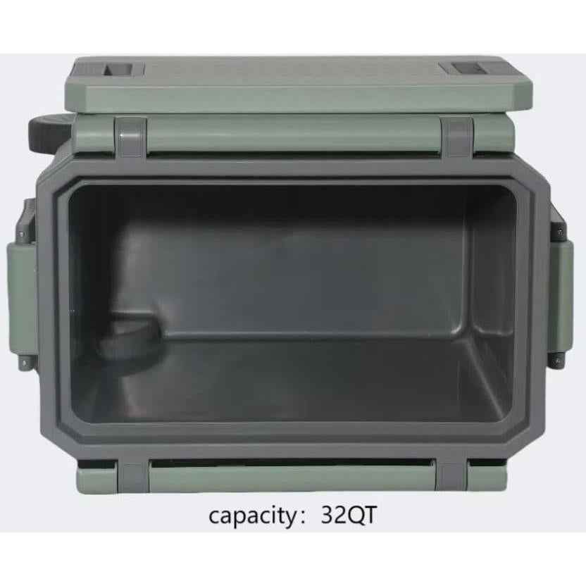 Caja de Enfriamiento Portátil BRZSACR 32L Verde Gris para Camping