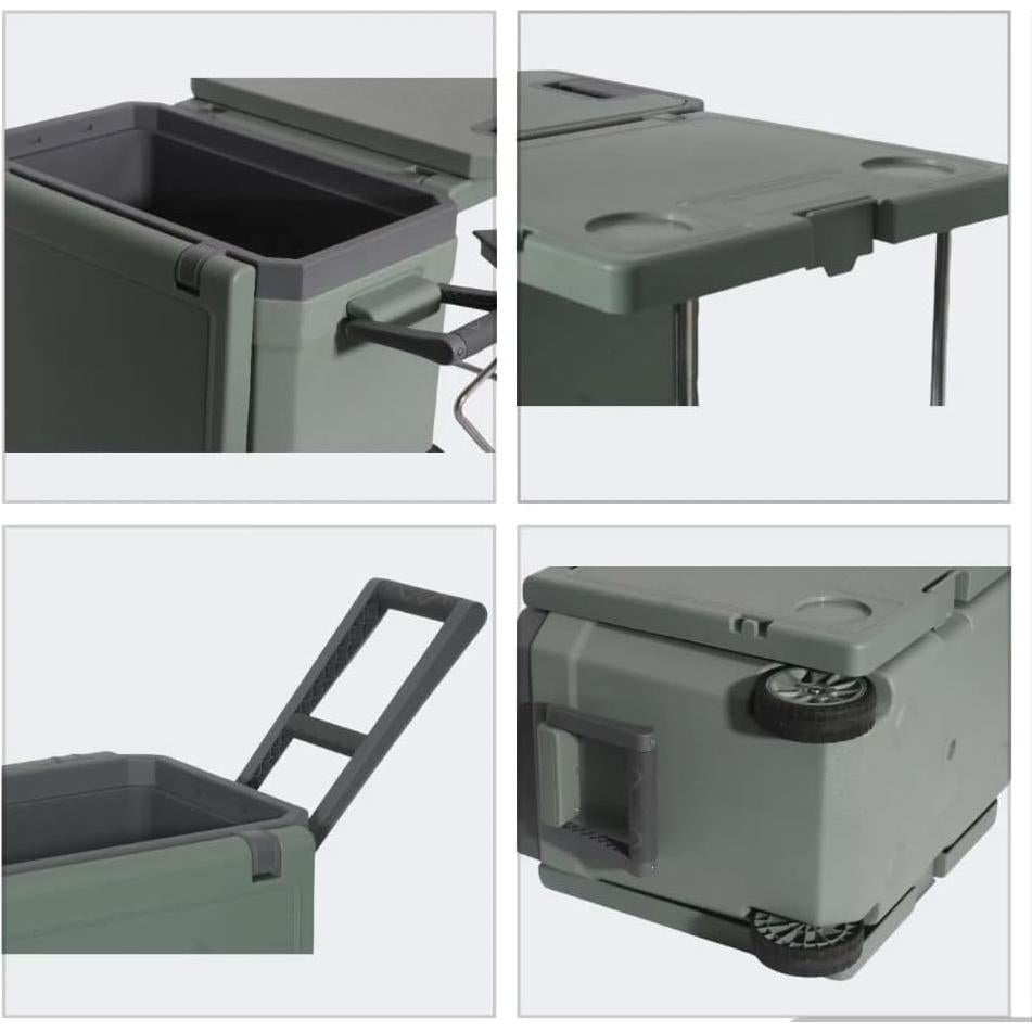 Caja de Enfriamiento Portátil BRZSACR 32L Verde Gris para Camping