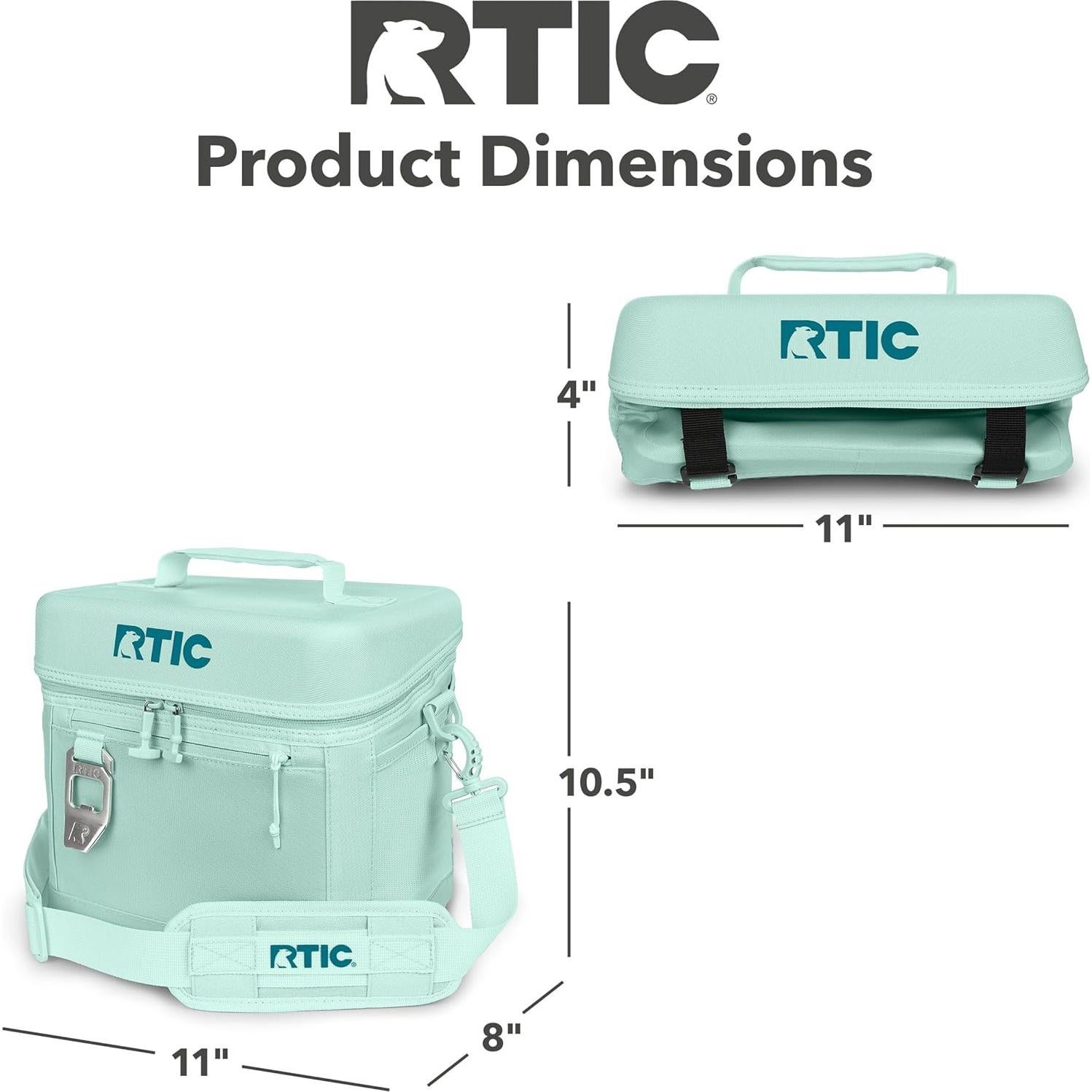 Enfriador Diario RTIC 15 Latas Aislado Portátil Menta Fresca