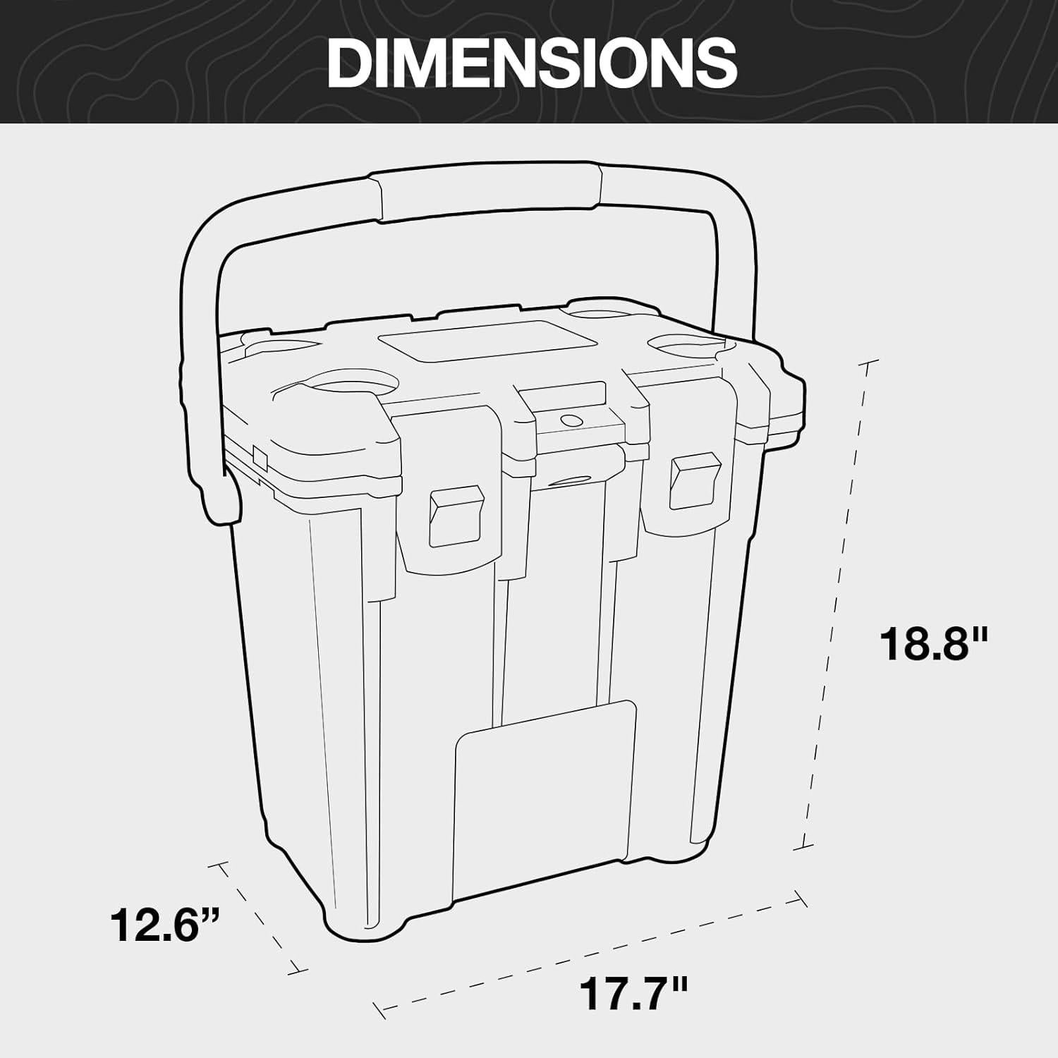 Enfriador Pelican 20QT Sage Gris - Aislamiento Extremo