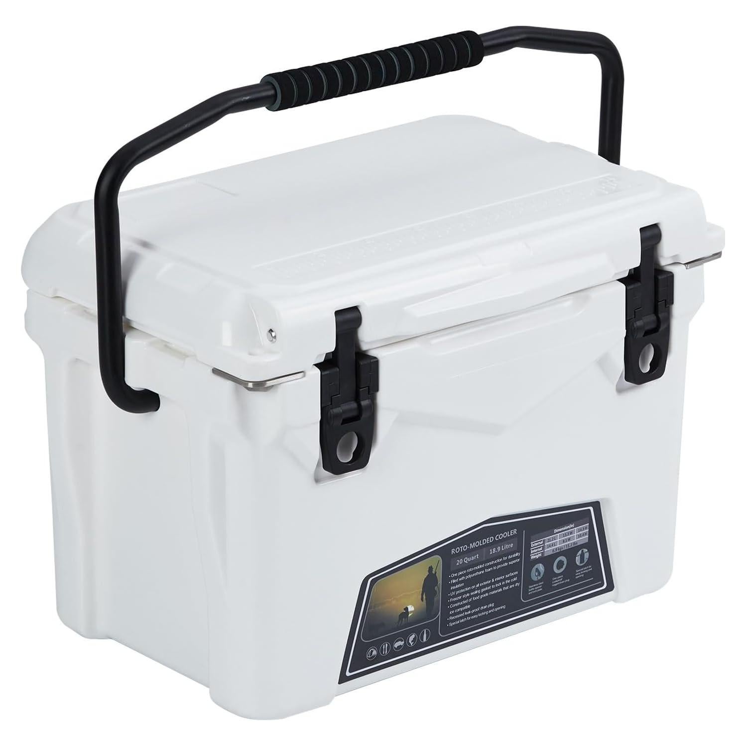 Nevera Dura Portátil TROPOW 20 Cuartos Aislada para Camping