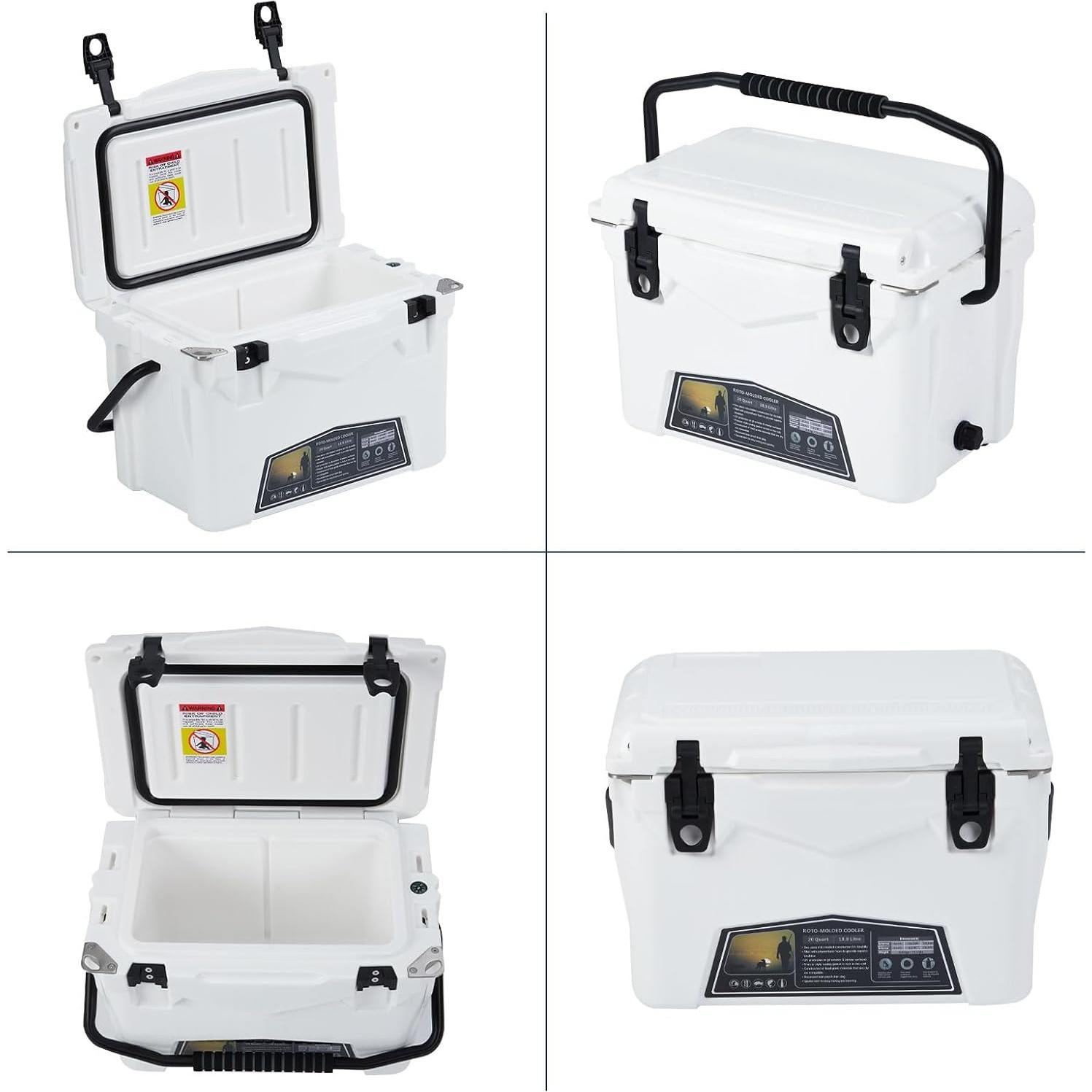 Nevera Dura Portátil TROPOW 20 Cuartos Aislada para Camping