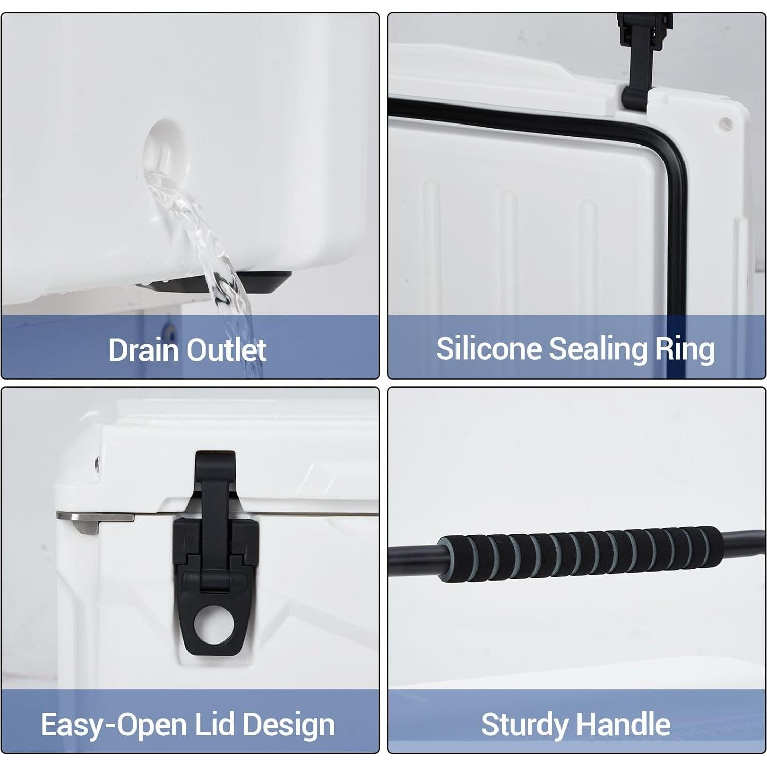 Nevera Dura Portátil TROPOW 20 Cuartos Aislada para Camping