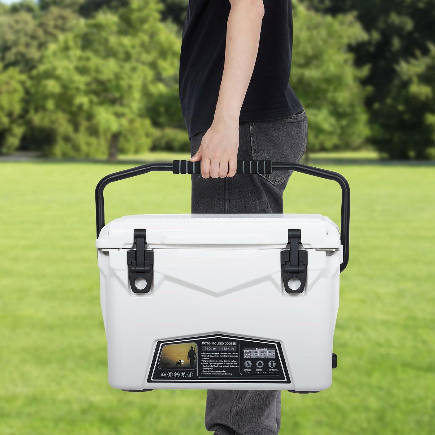 Nevera Dura Portátil TROPOW 20 Cuartos Aislada para Camping