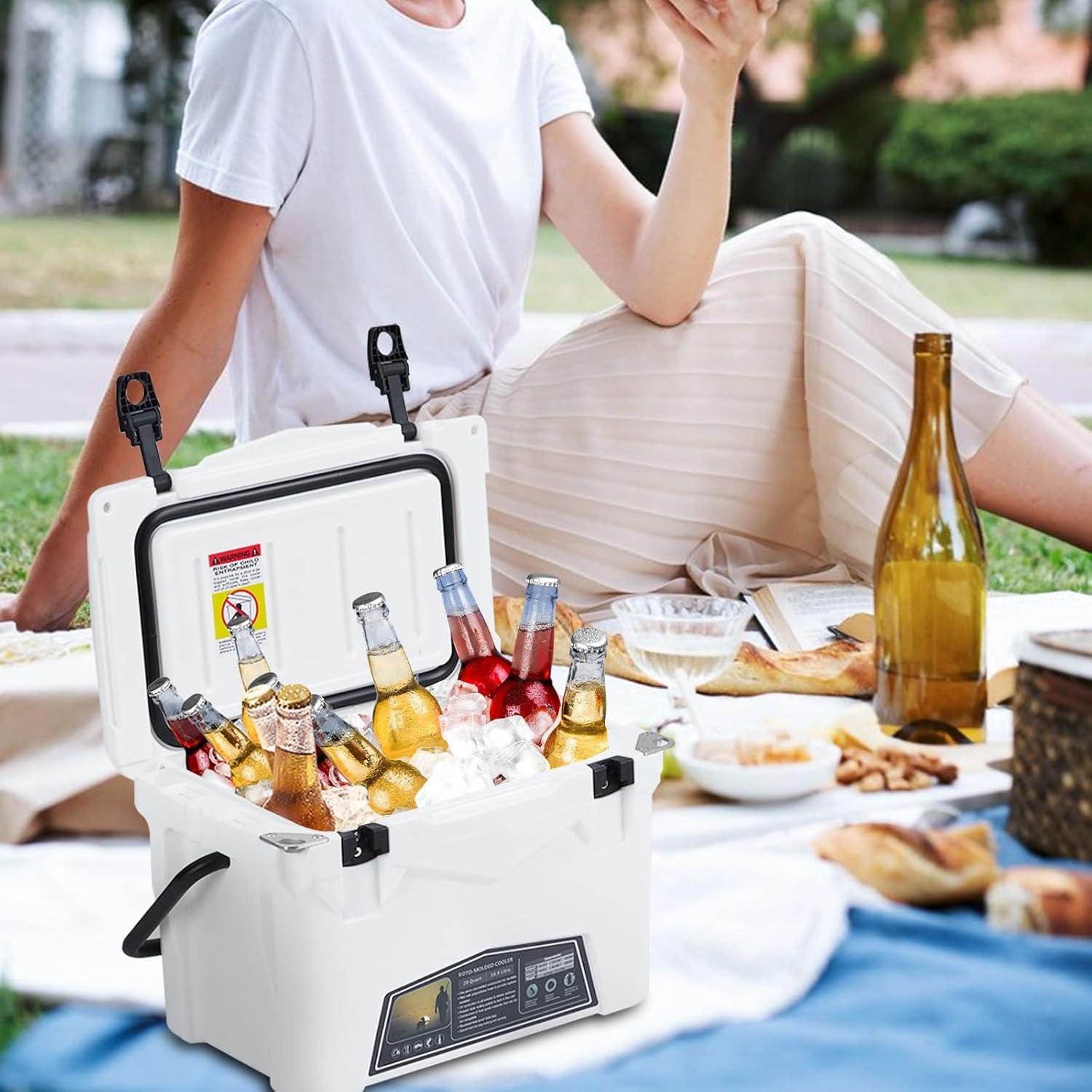 Nevera Dura Portátil TROPOW 20 Cuartos Aislada para Camping