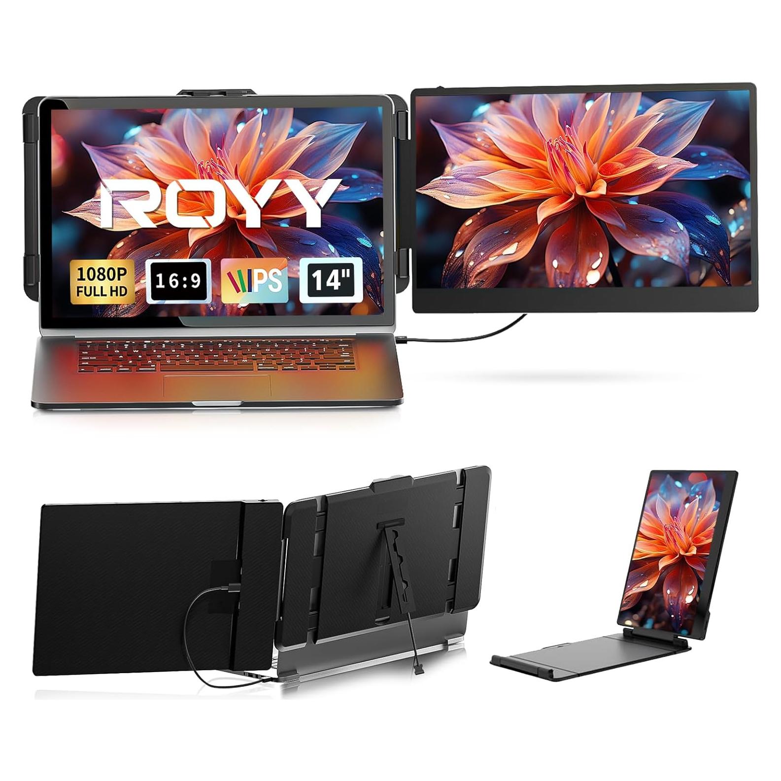 Extensor de Pantalla ROYY 14" FHD USB-C HDMI Portátil