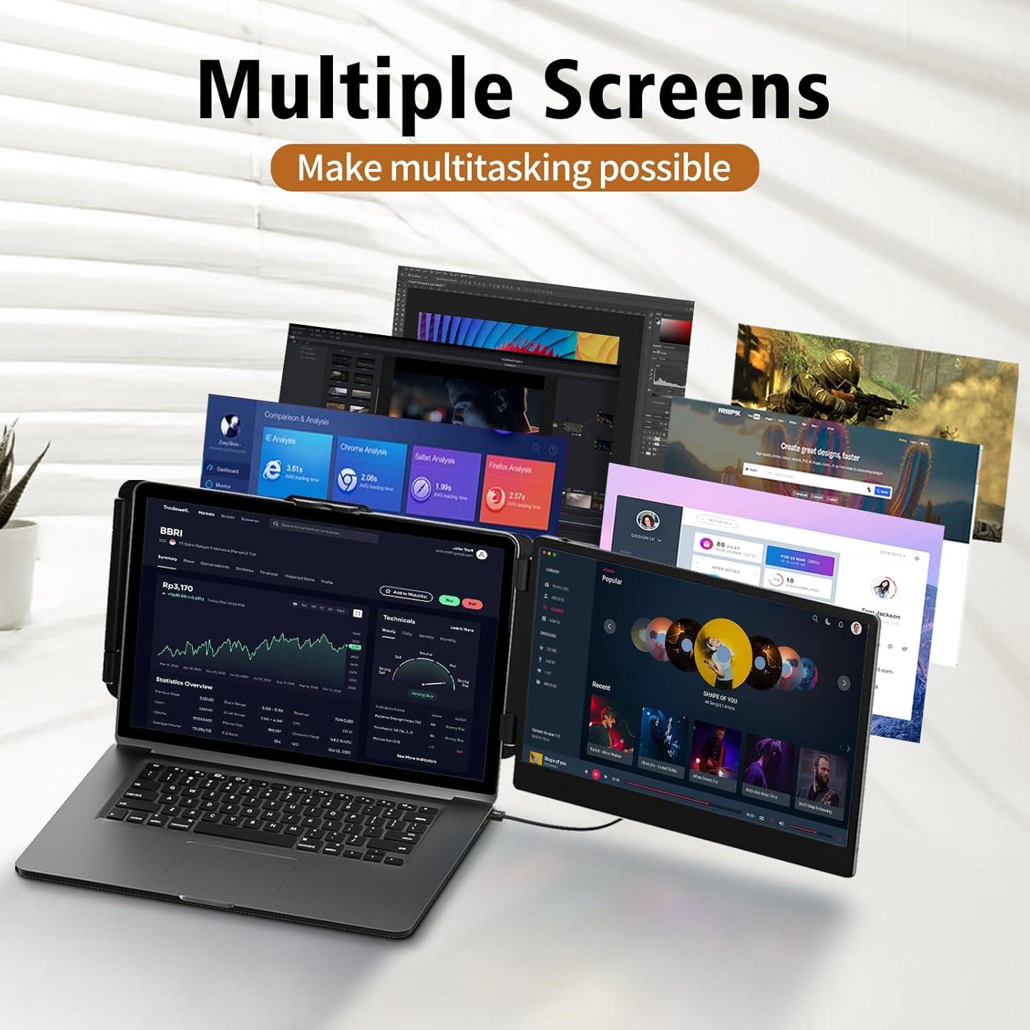 Extensor de Pantalla ROYY 14" FHD USB-C HDMI Portátil