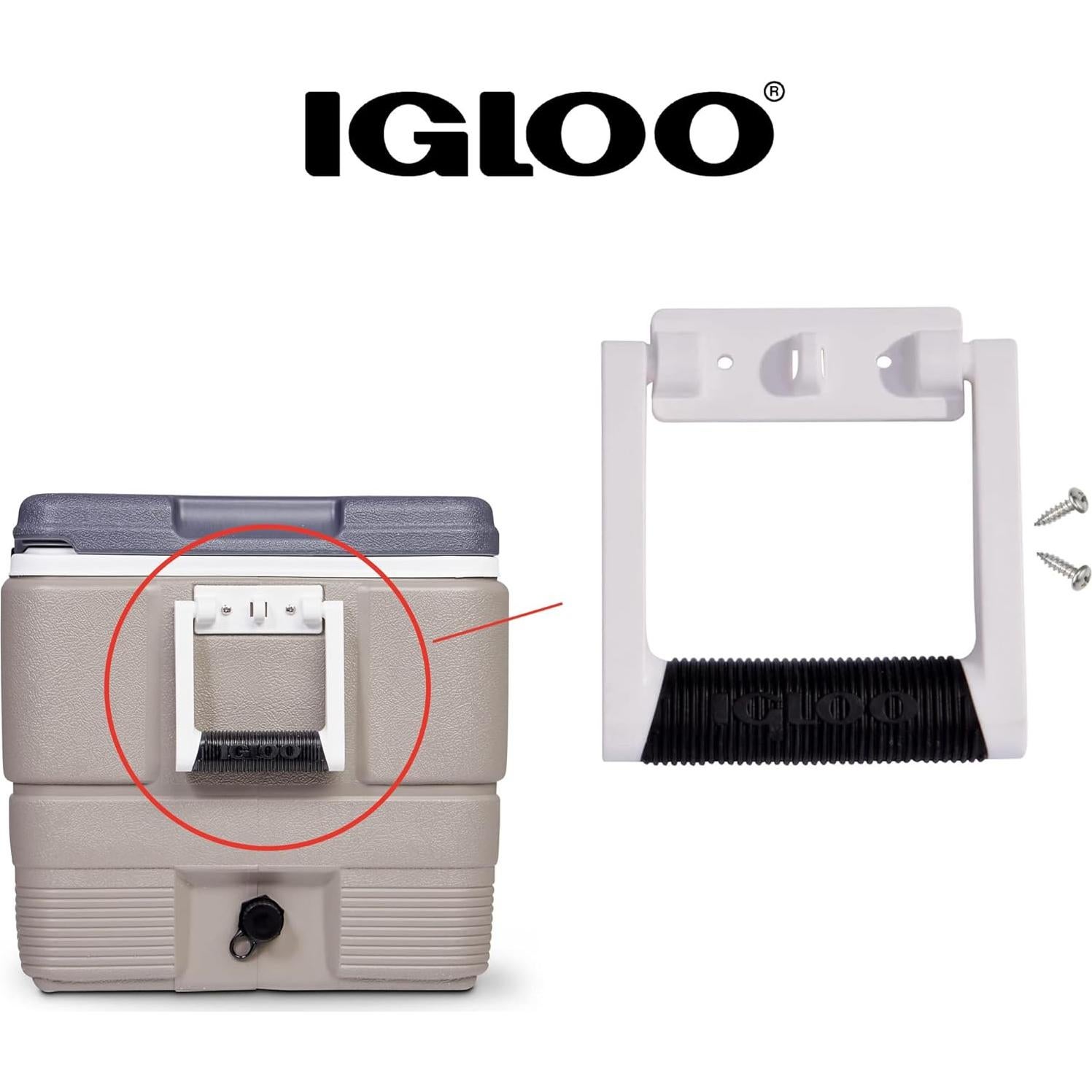Mango de agarre de goma Igloo para enfriadores 25-75 Qt